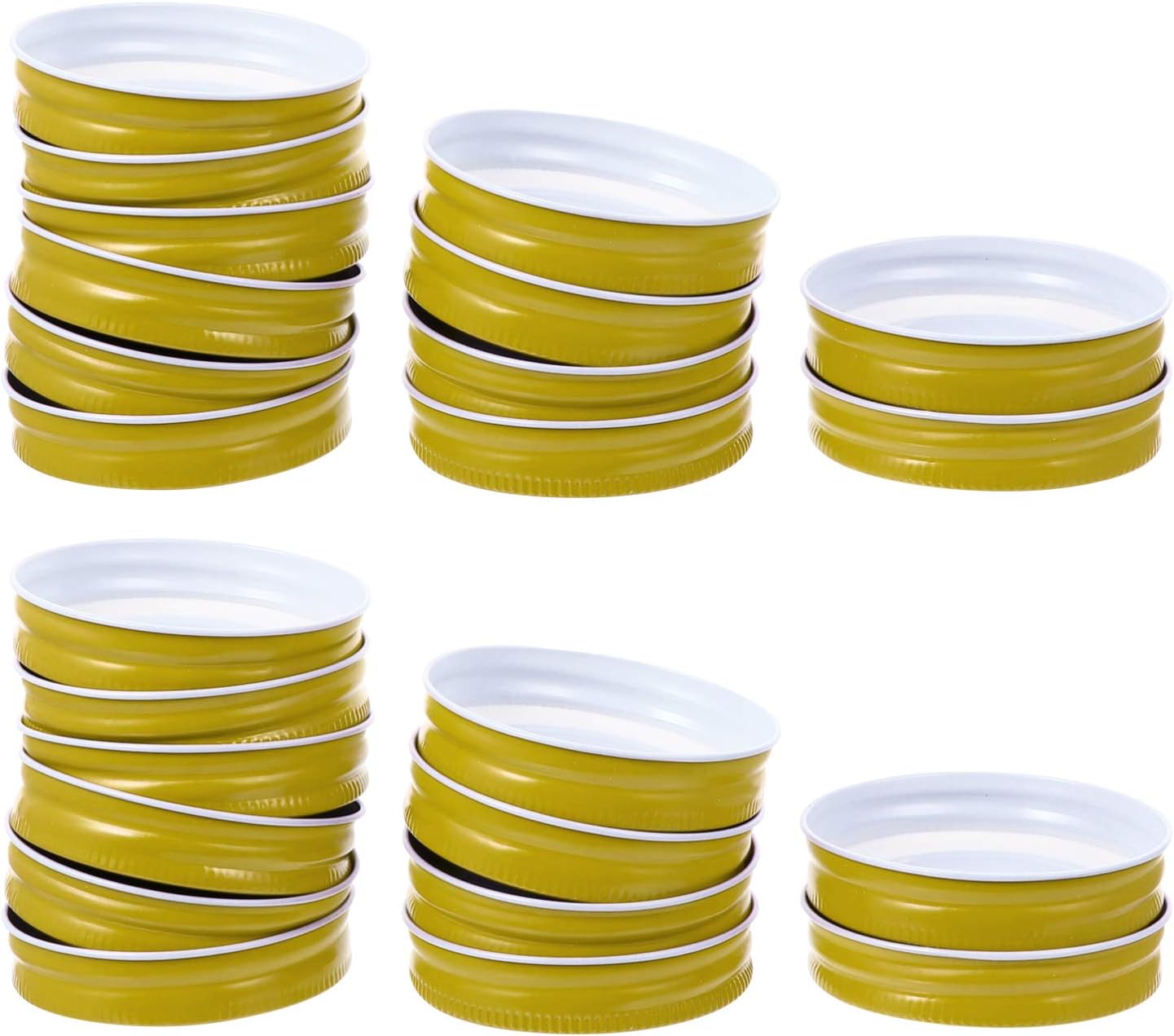 12PCS Metal Jar lids for Mason Jars Leak Free Airtight