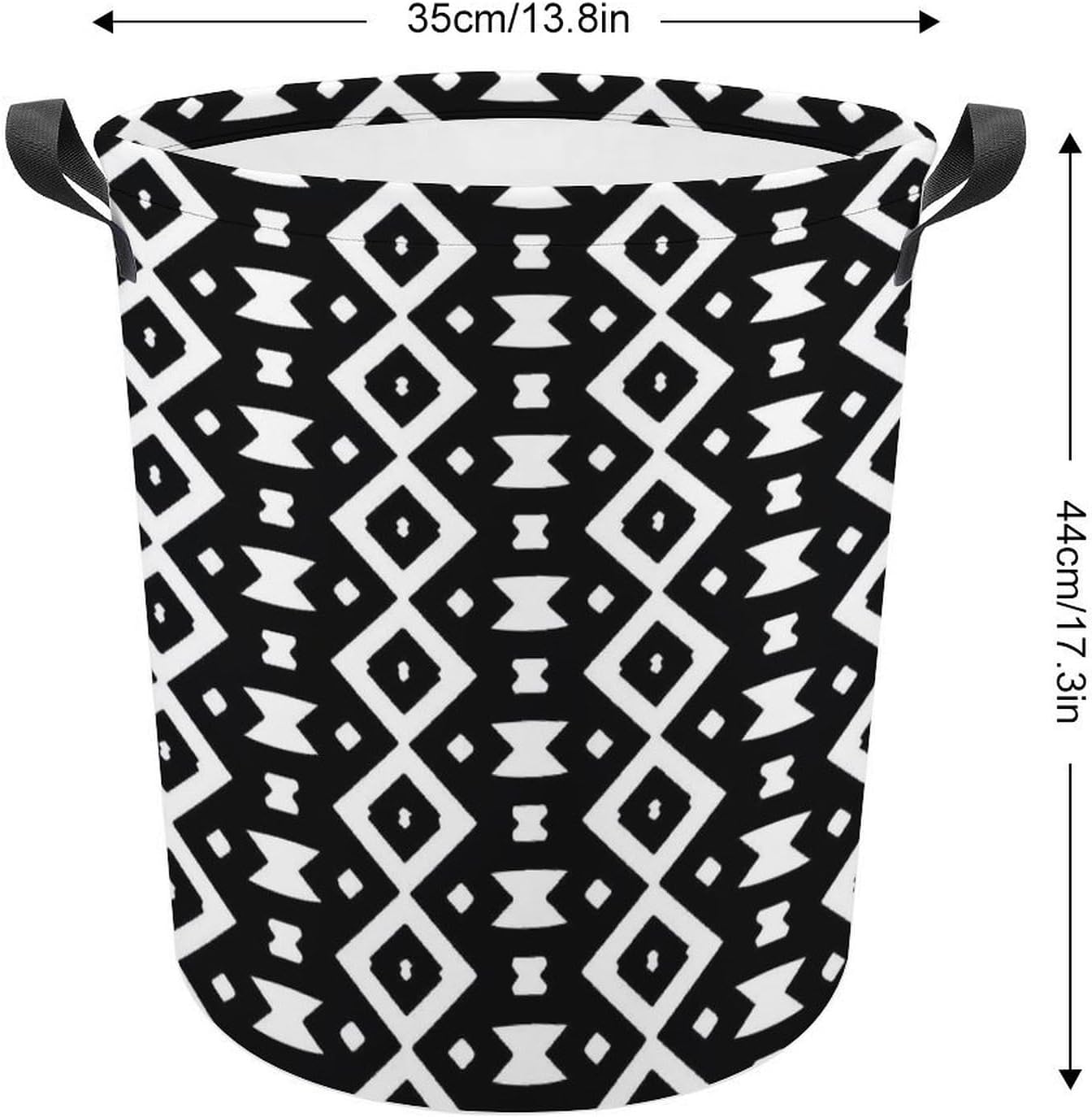 Monochrome Pattern Laundry Baskets Multi-functional Storage for Home Travel College