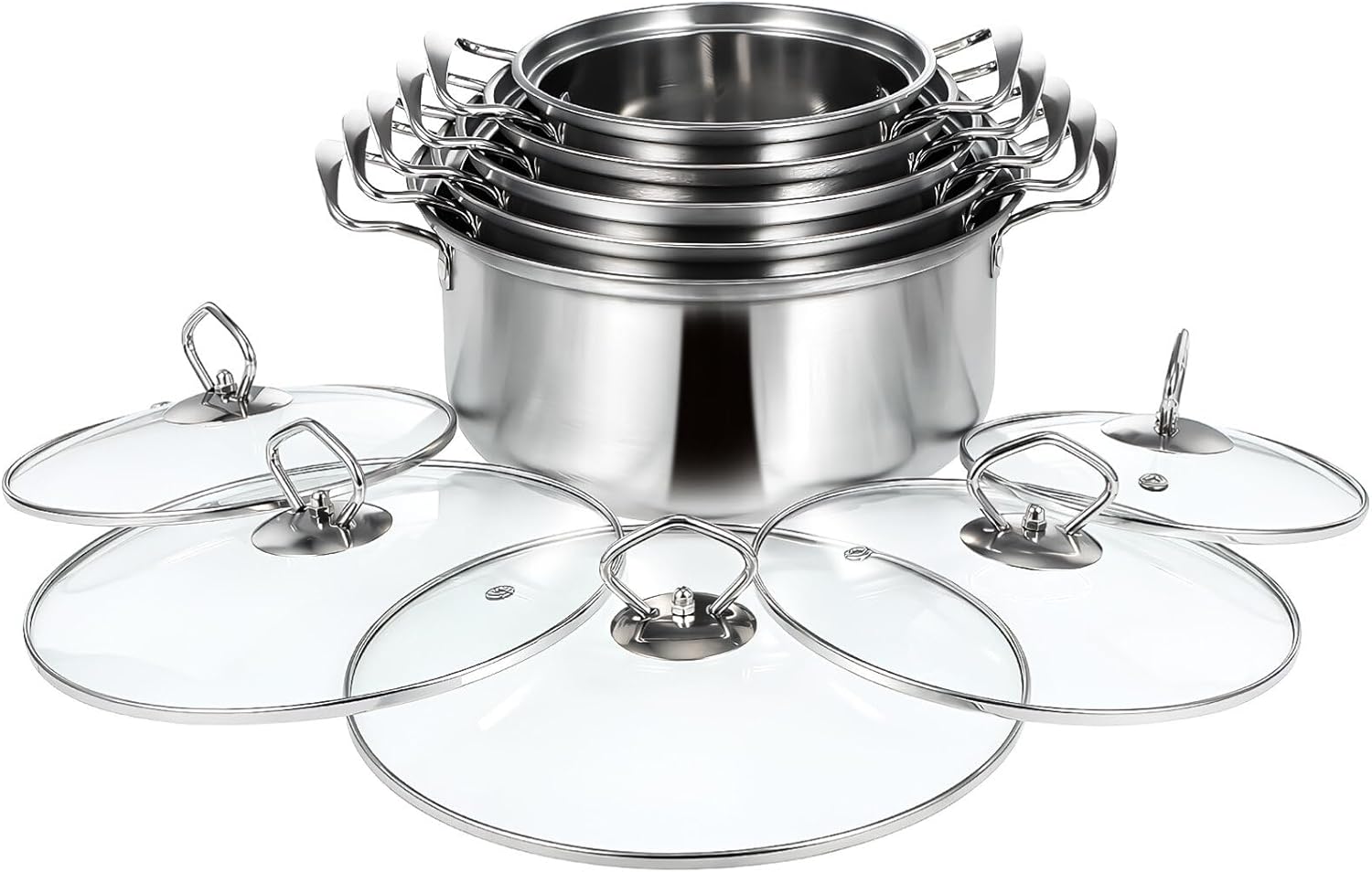 Premium Stainless Steel Stock Pot Set for Home