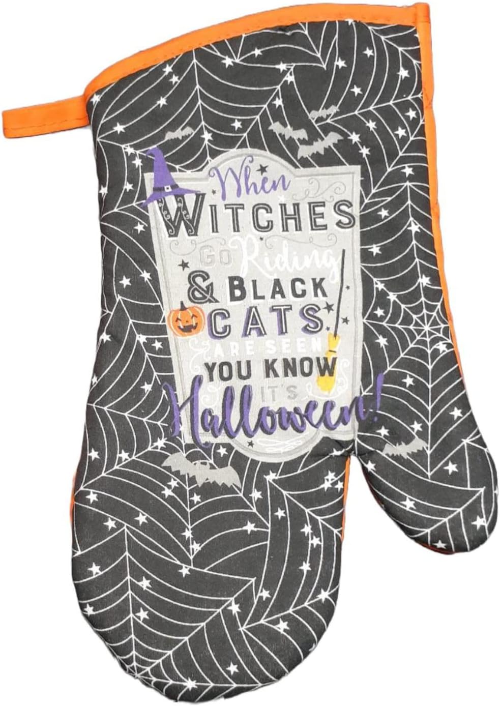 Halloween Spider Web Graveyard Oven Mitt