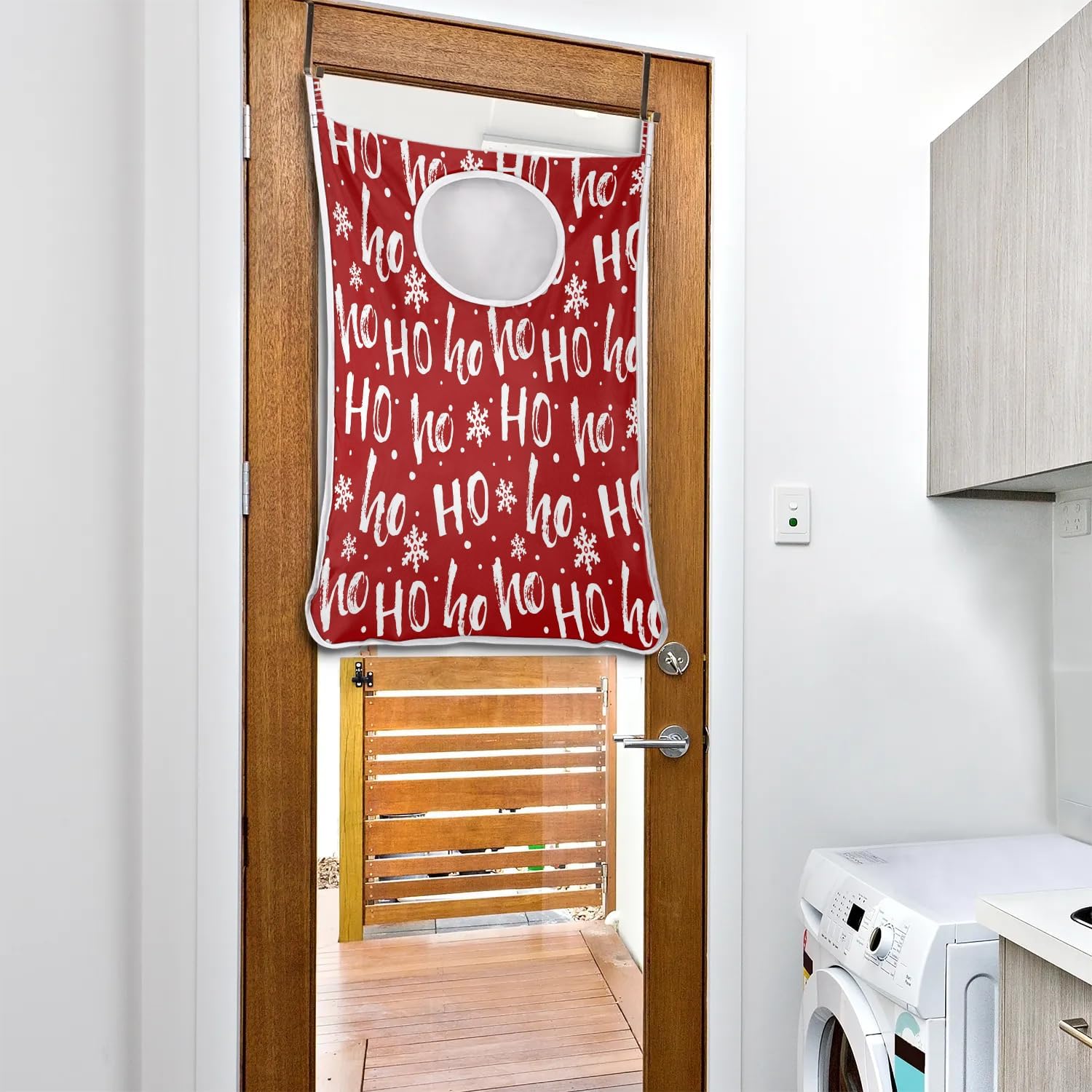 Festive Hanging Laundry Hamper for Space-Saving Storage