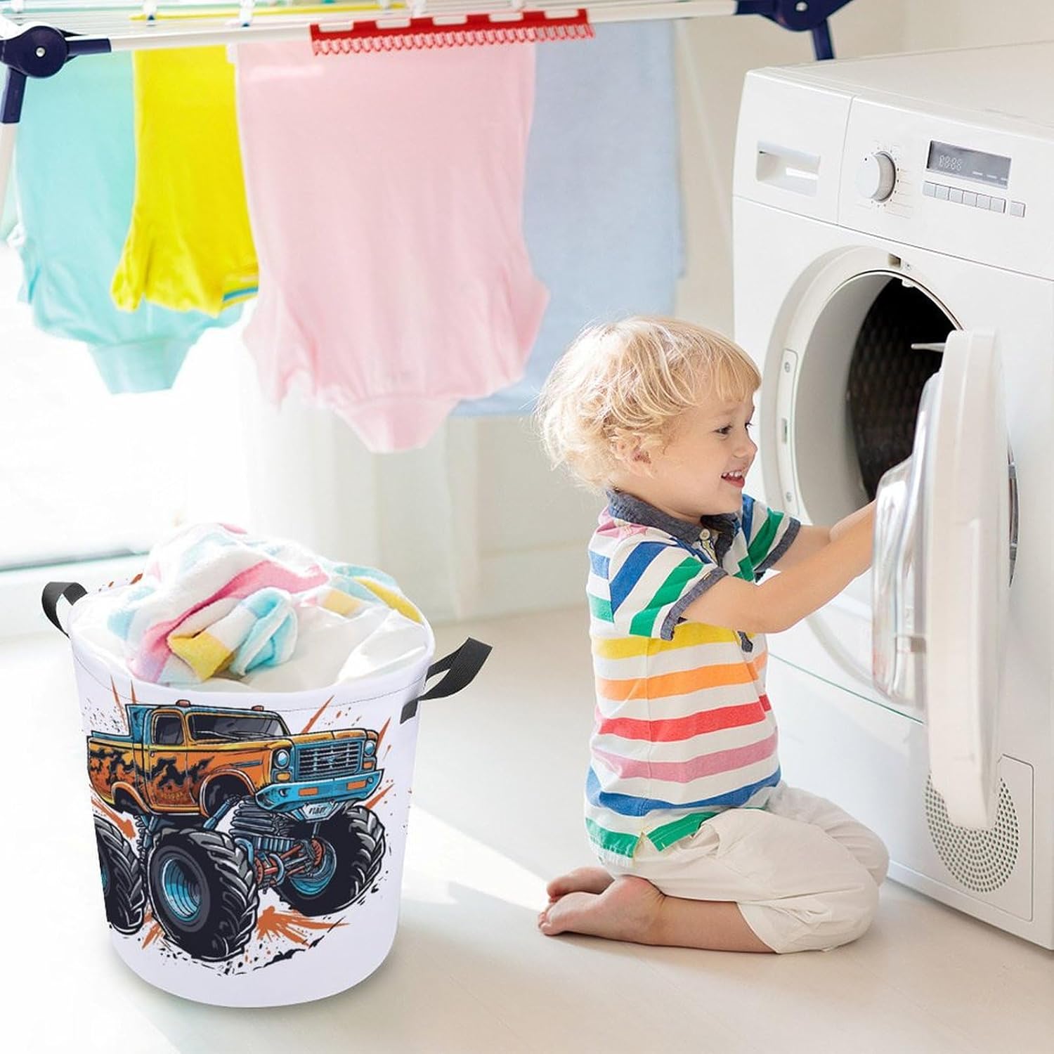 Monster Truck Laundry Hamper