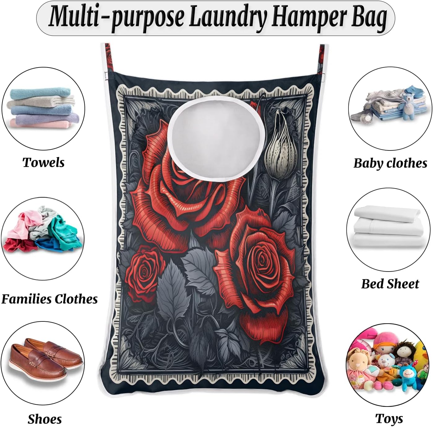 Premium Hanging Laundry Hamper Bag Durable Storage Solution