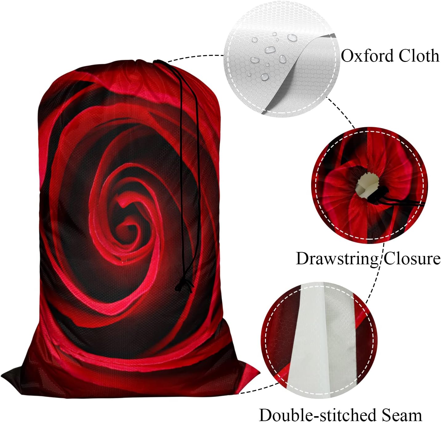 Swono Red Rose Extra Heavy Duty Laundry Bag X-Large