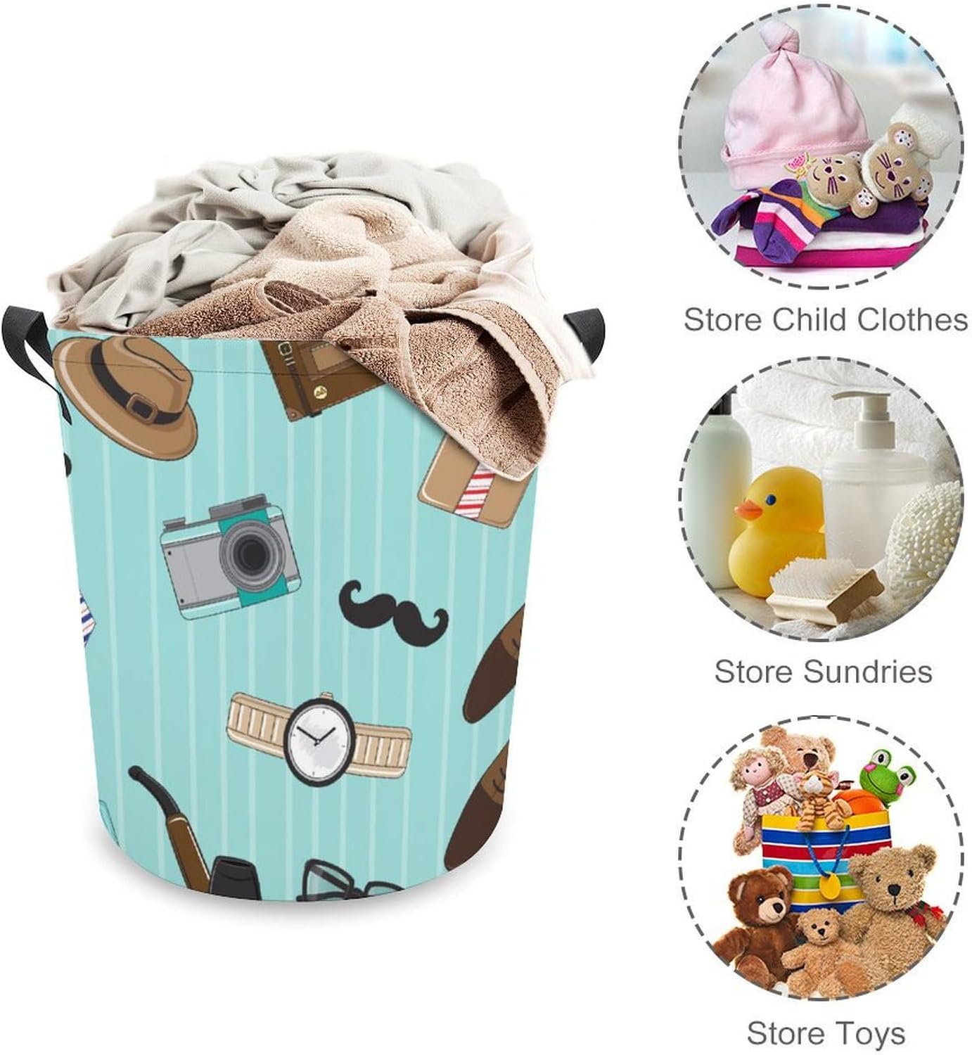 Durable Fathers Day Waterproof Mens Laundry Hamper