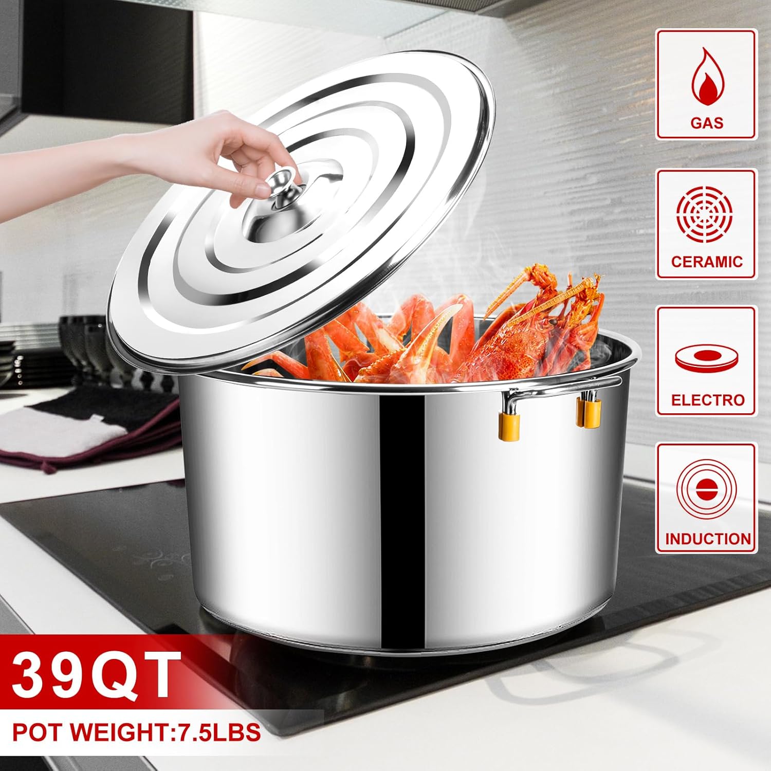 Pasta Cooker Set with Strainer Basket
