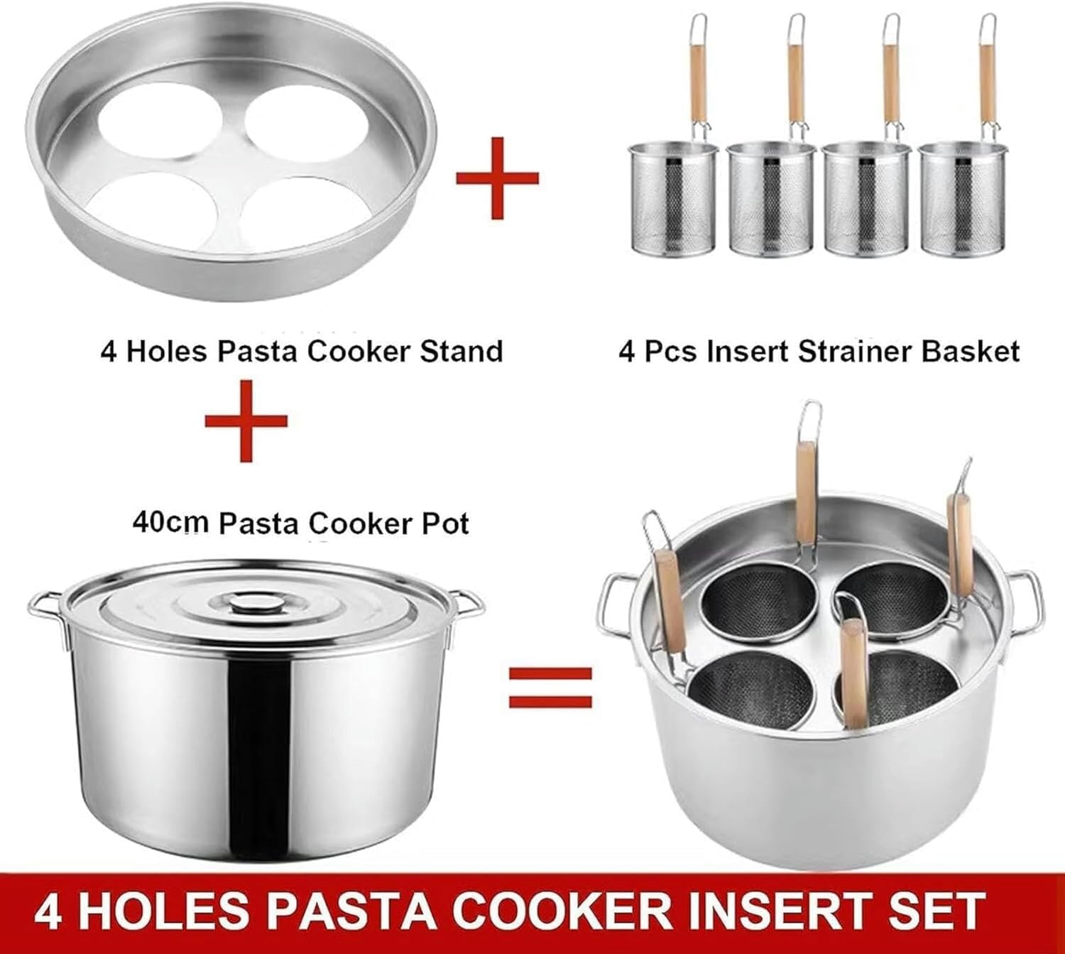 Stainless Steel Pasta Pot Set for Cooking