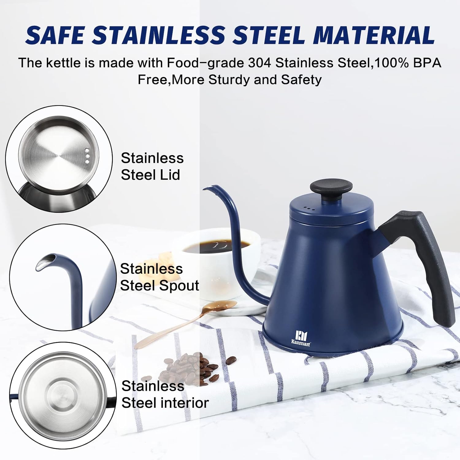 Kanmart Precision Gooseneck Coffee Kettle