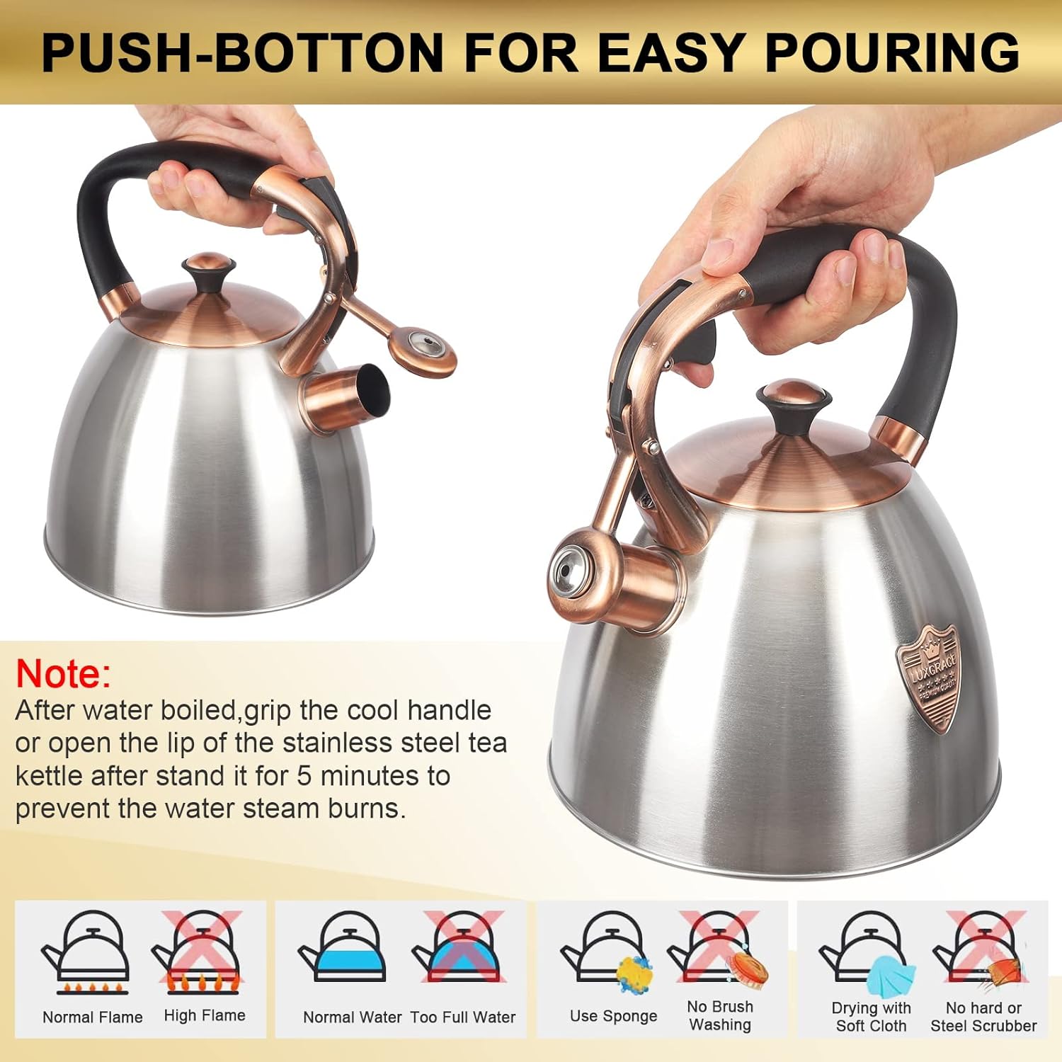 LUXGRACE Tea Kettle