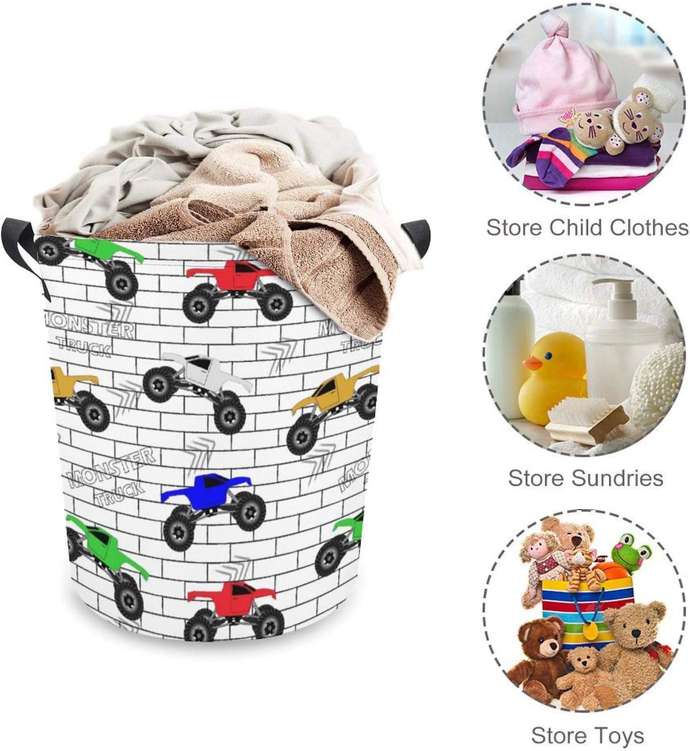 MEIKKO Multi-Color Monster Track Clothes Hamper