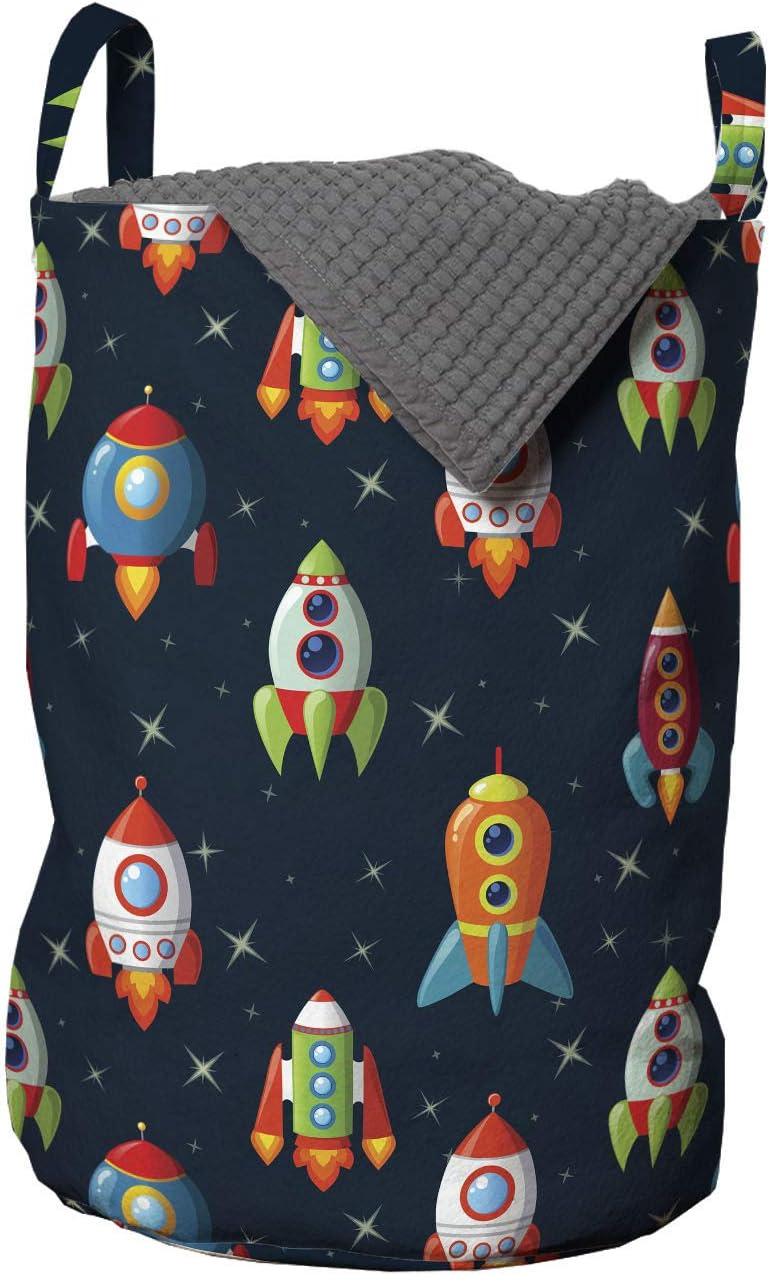 Ambesonne Spaceship Laundry Basket - 13 x 19 Multicolor