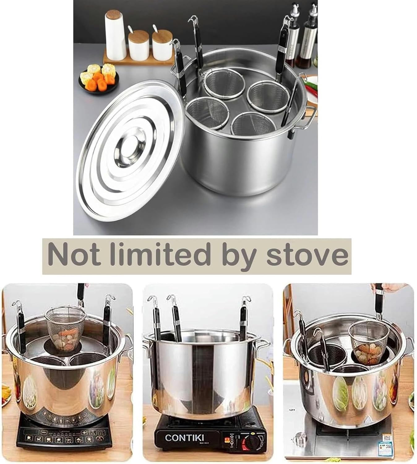 Stainless Steel Multi-Purpose Cooking Pot with Variations
