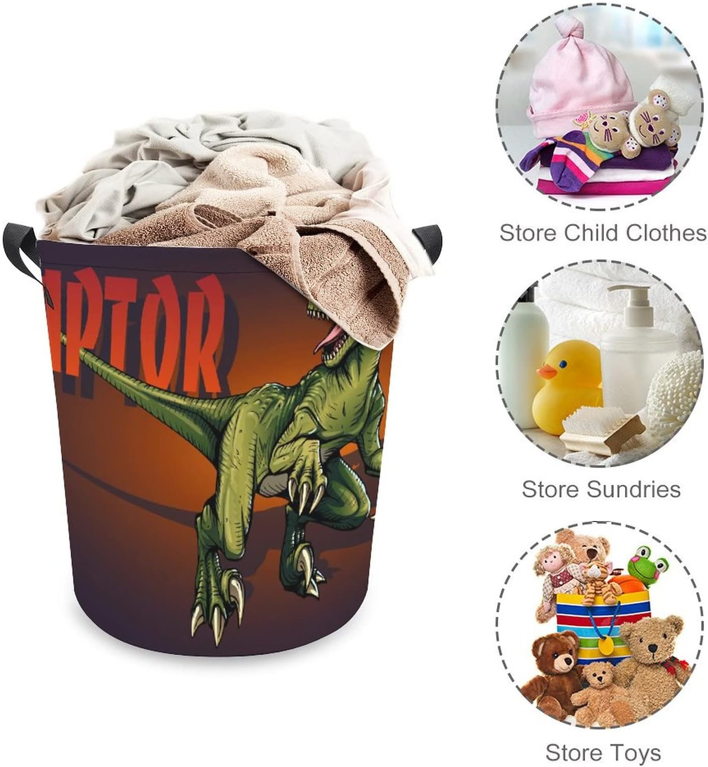 Big Dinosaur Storage Hamper with WaterproofCapacity for Home Use