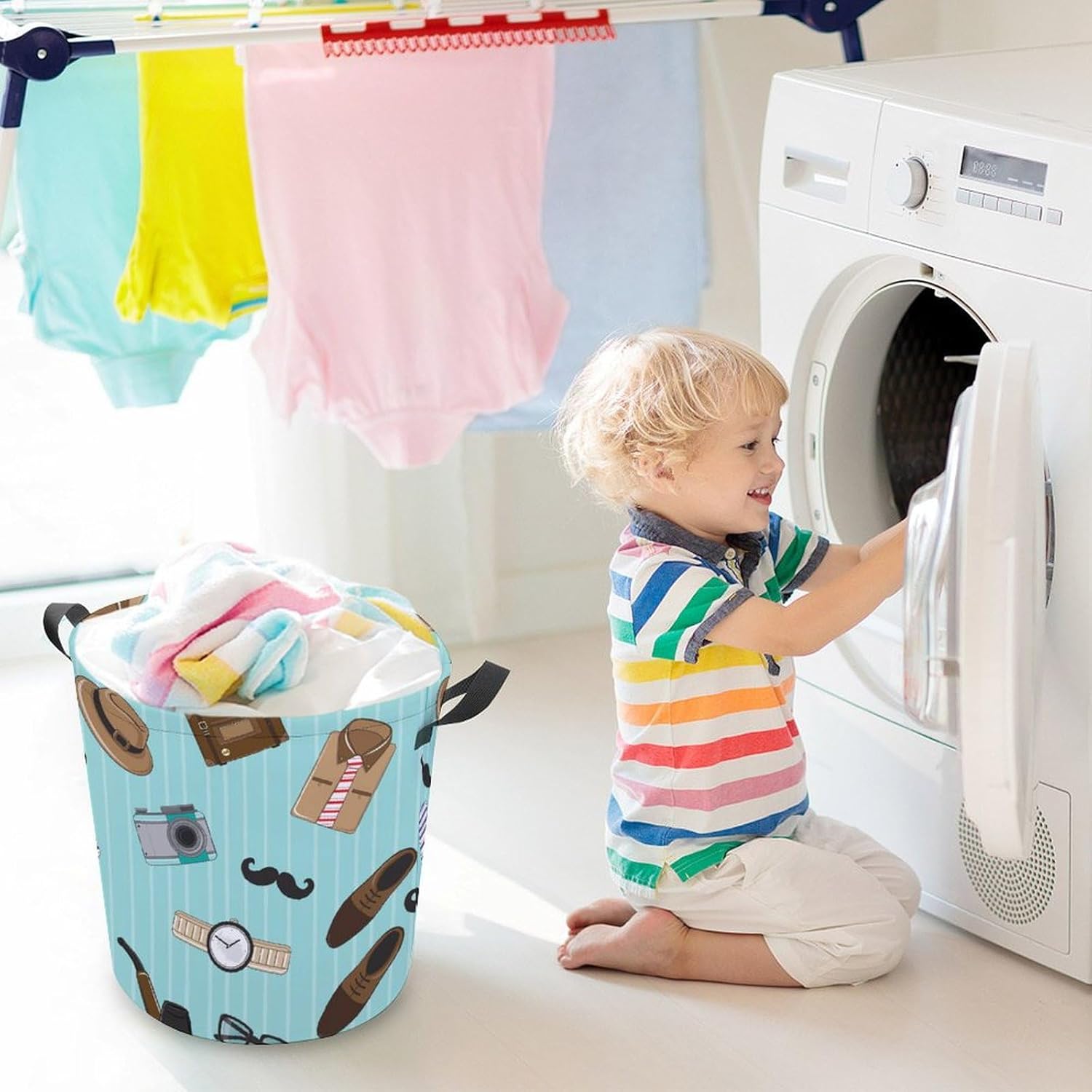Durable Fathers Day Waterproof Mens Laundry Hamper