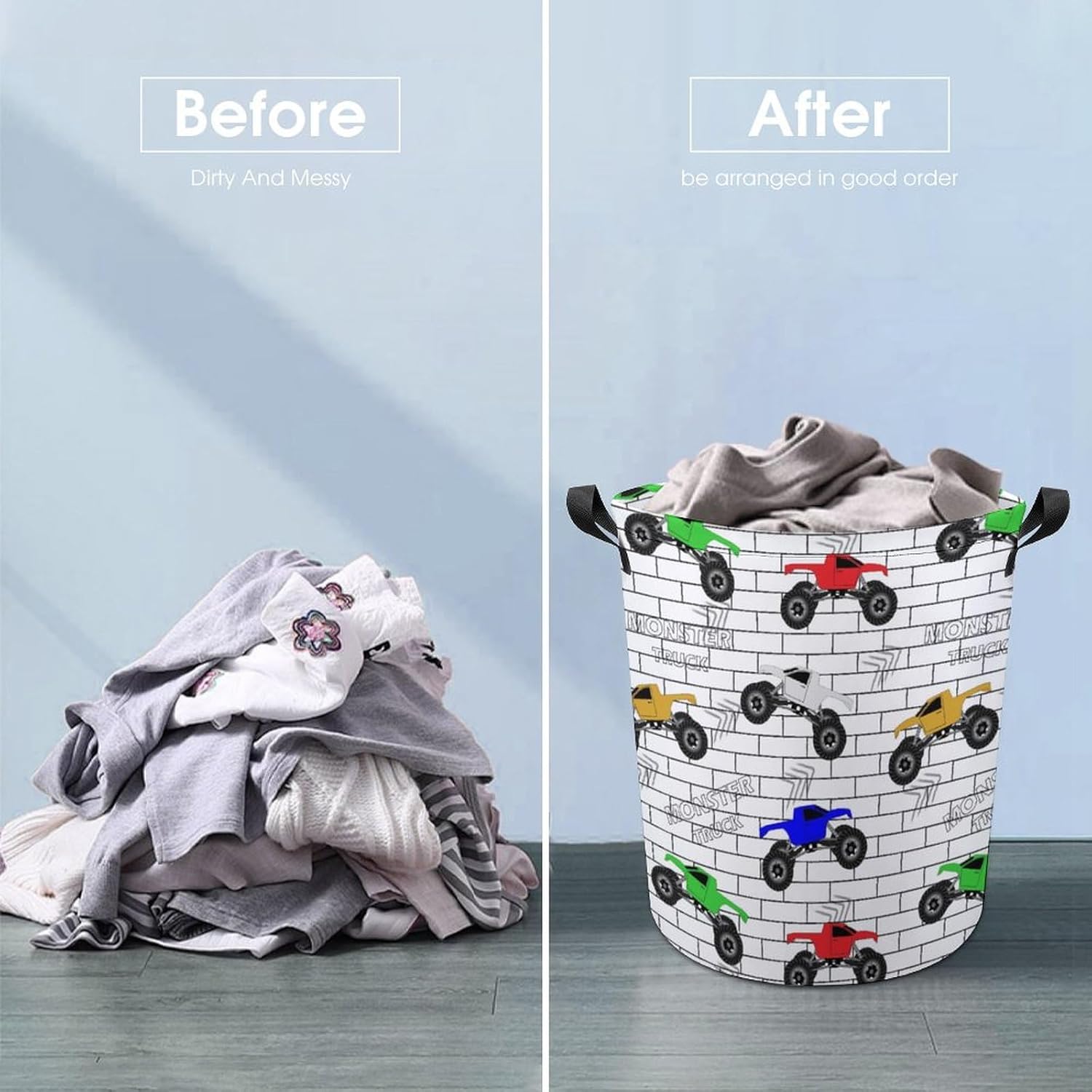 MEIKKO Multi-Color Monster Track Clothes Hamper