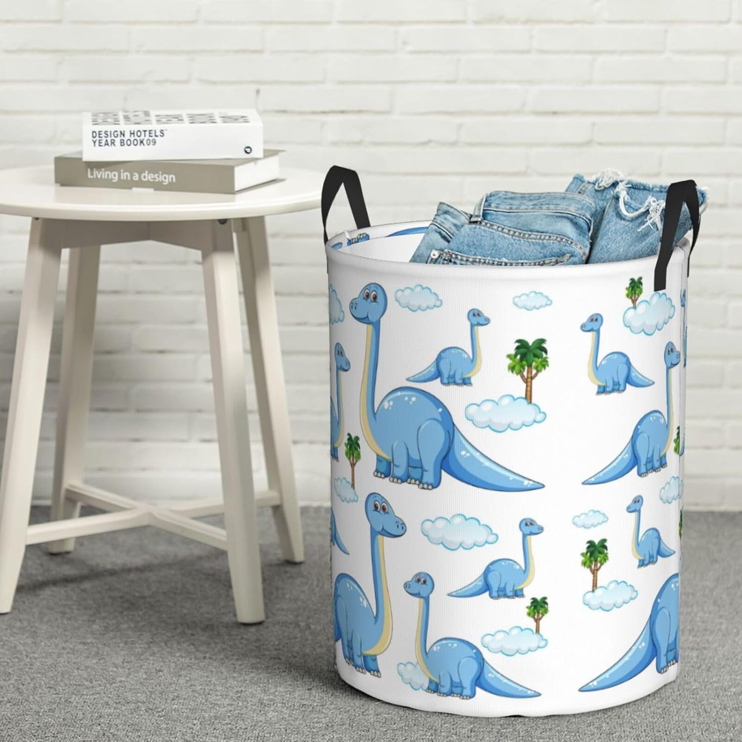 AFHYZY Dinosaur Laundry Hamper Folding Storage Basket with HandlesReusableWeatherproof for Bedroom