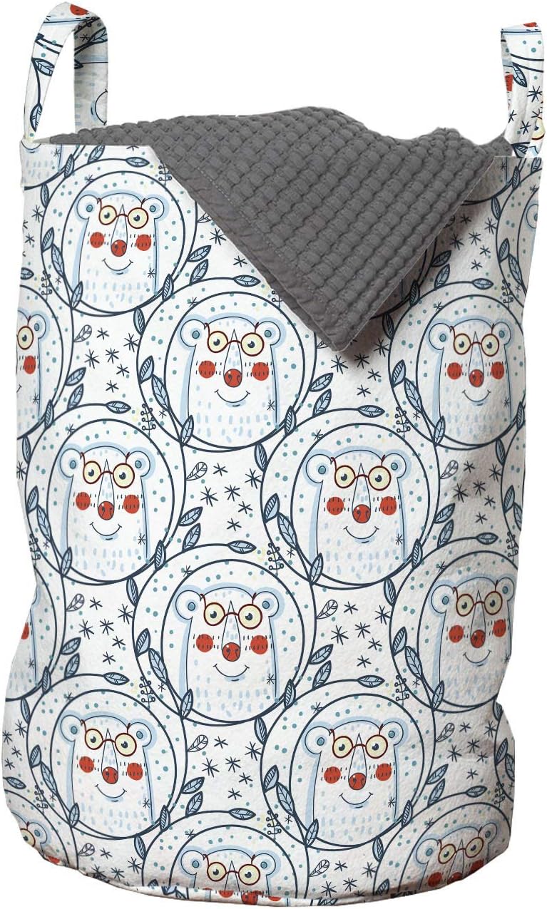 Ambesonne Christmas Bear Laundry Hamper