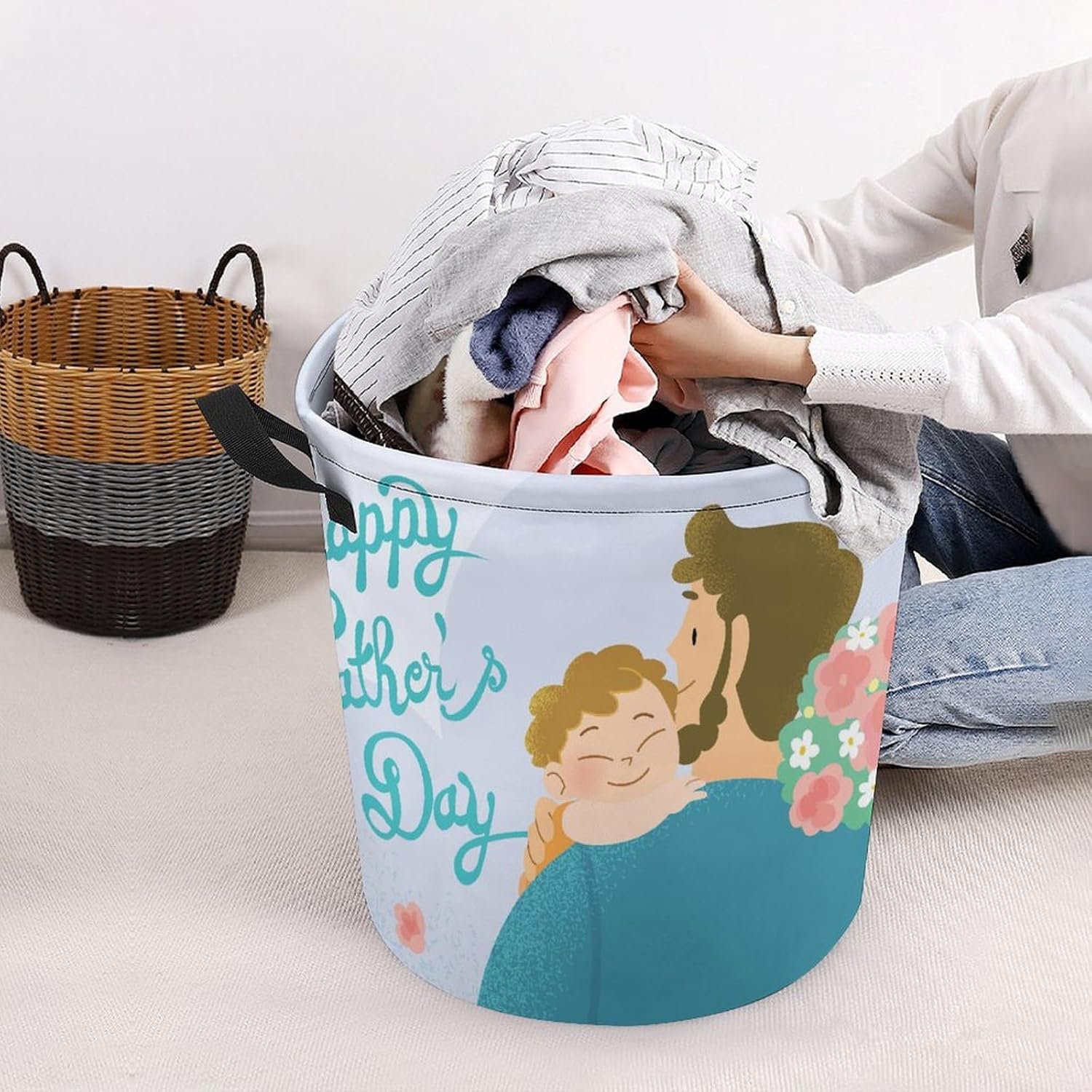Happy Fathers Day Laundry Hamper