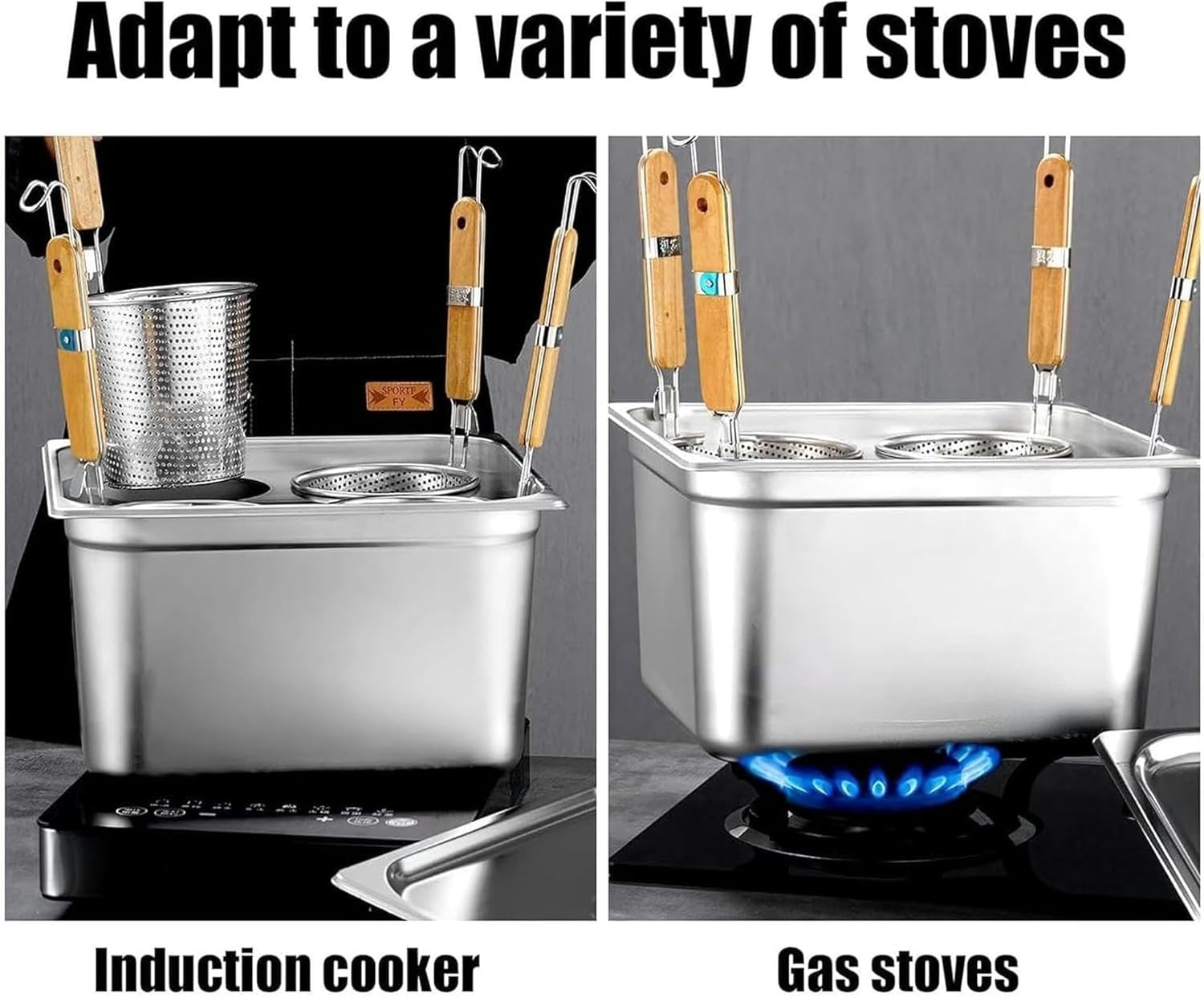 Wzglod Commercial Pasta Cooker Insert Set
