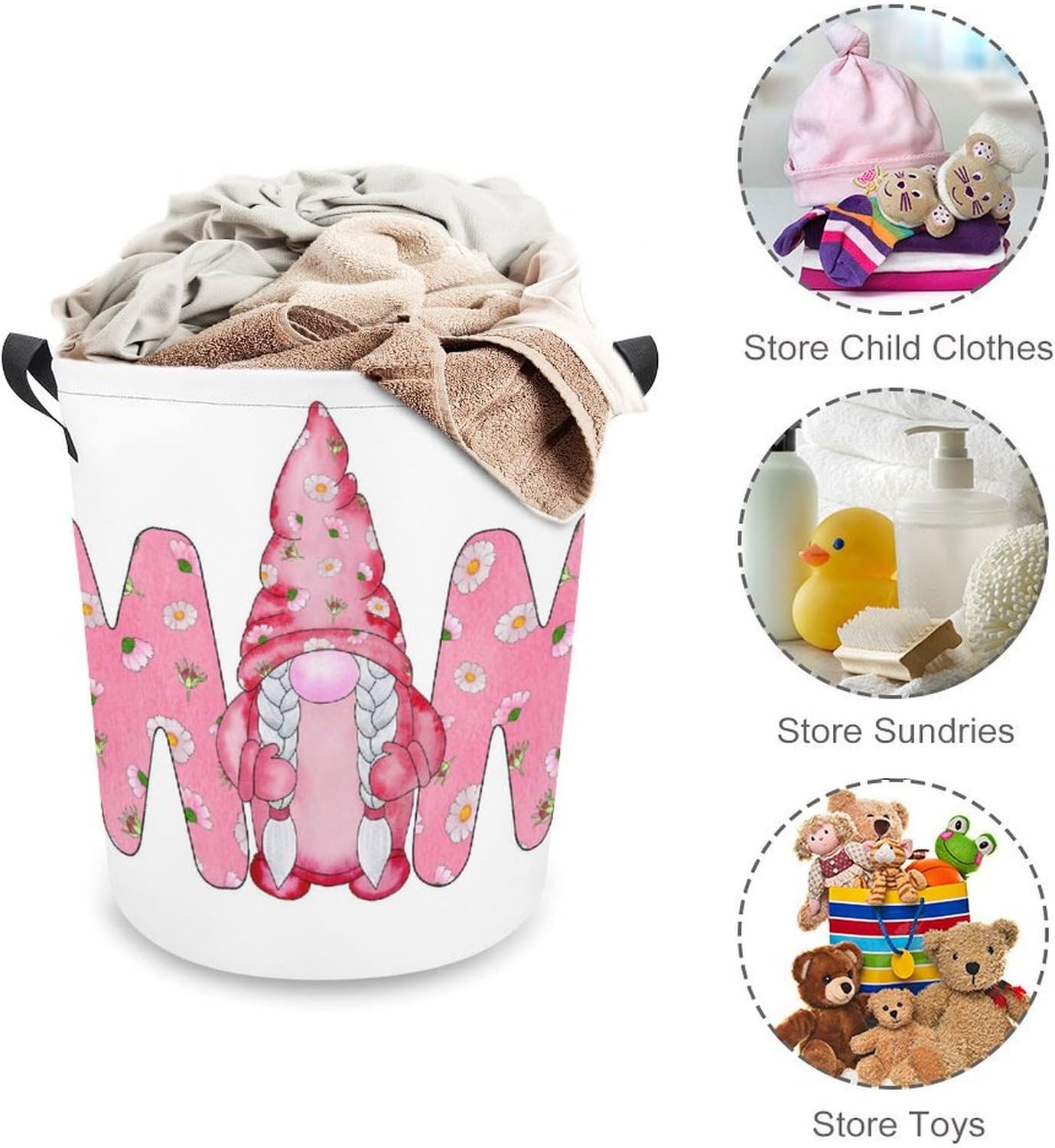Cozy Gnome Laundry Hamper for Families