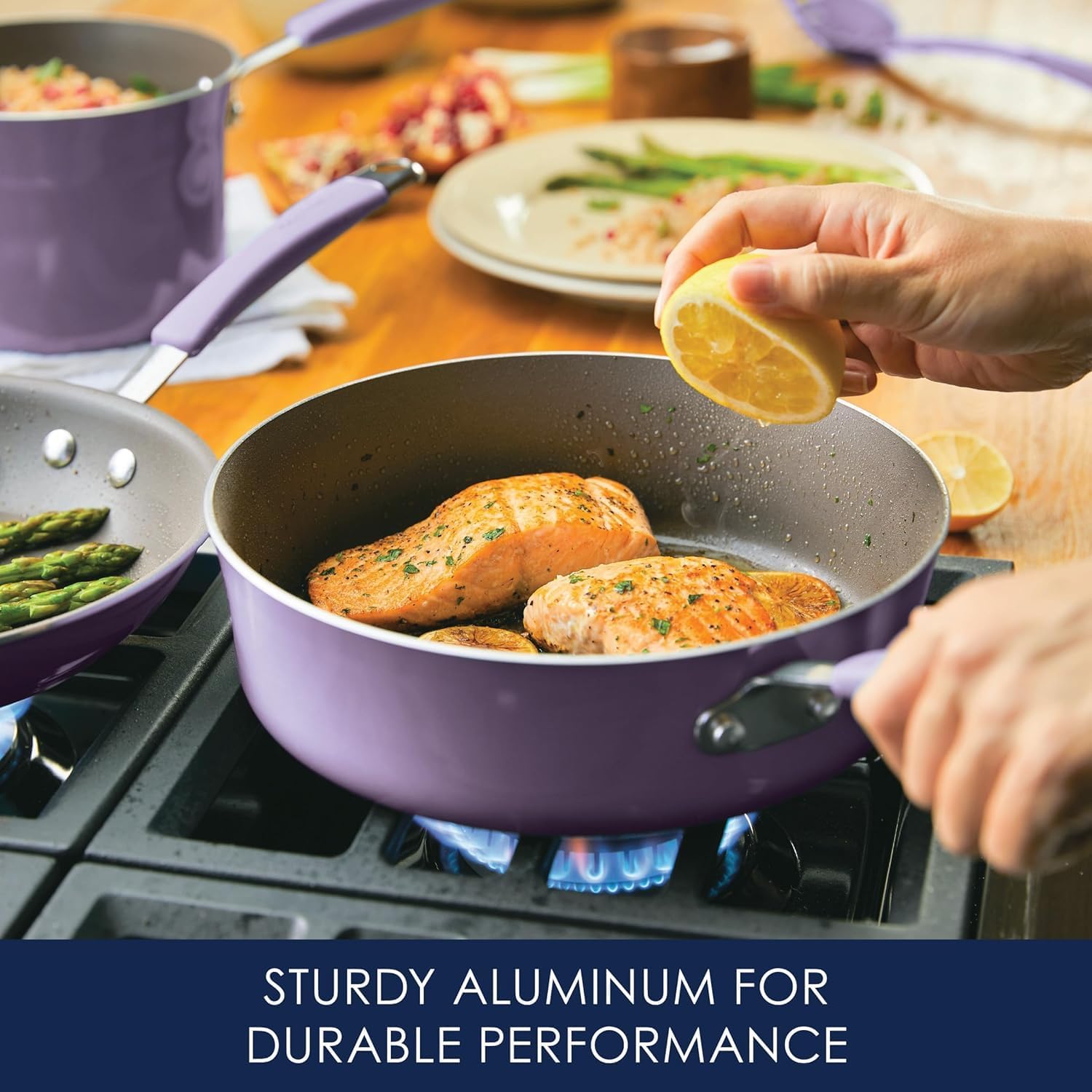 Rachael Ray Cucina Nonstick Cookware Set Lavender Purple