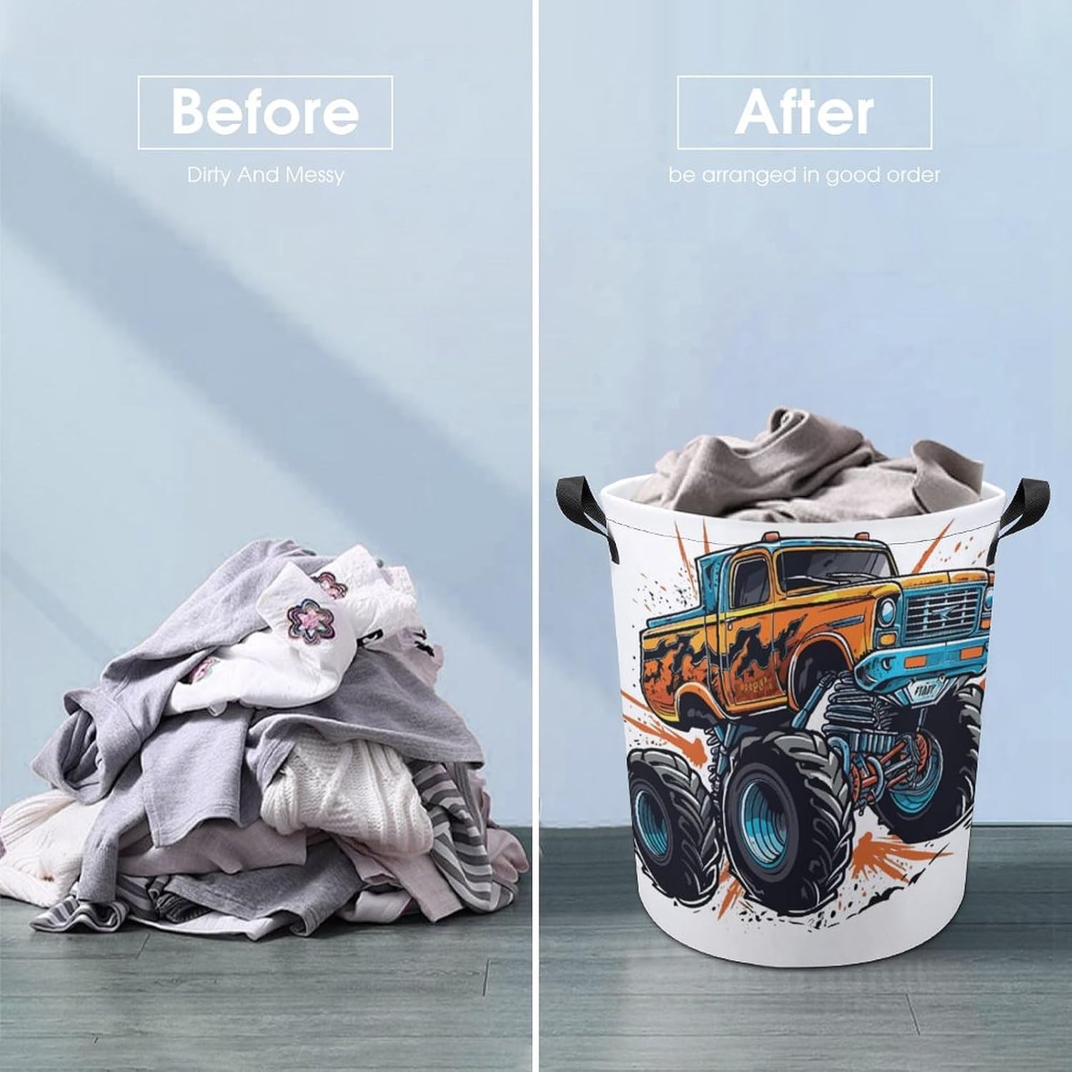 Monster Truck Laundry Hamper