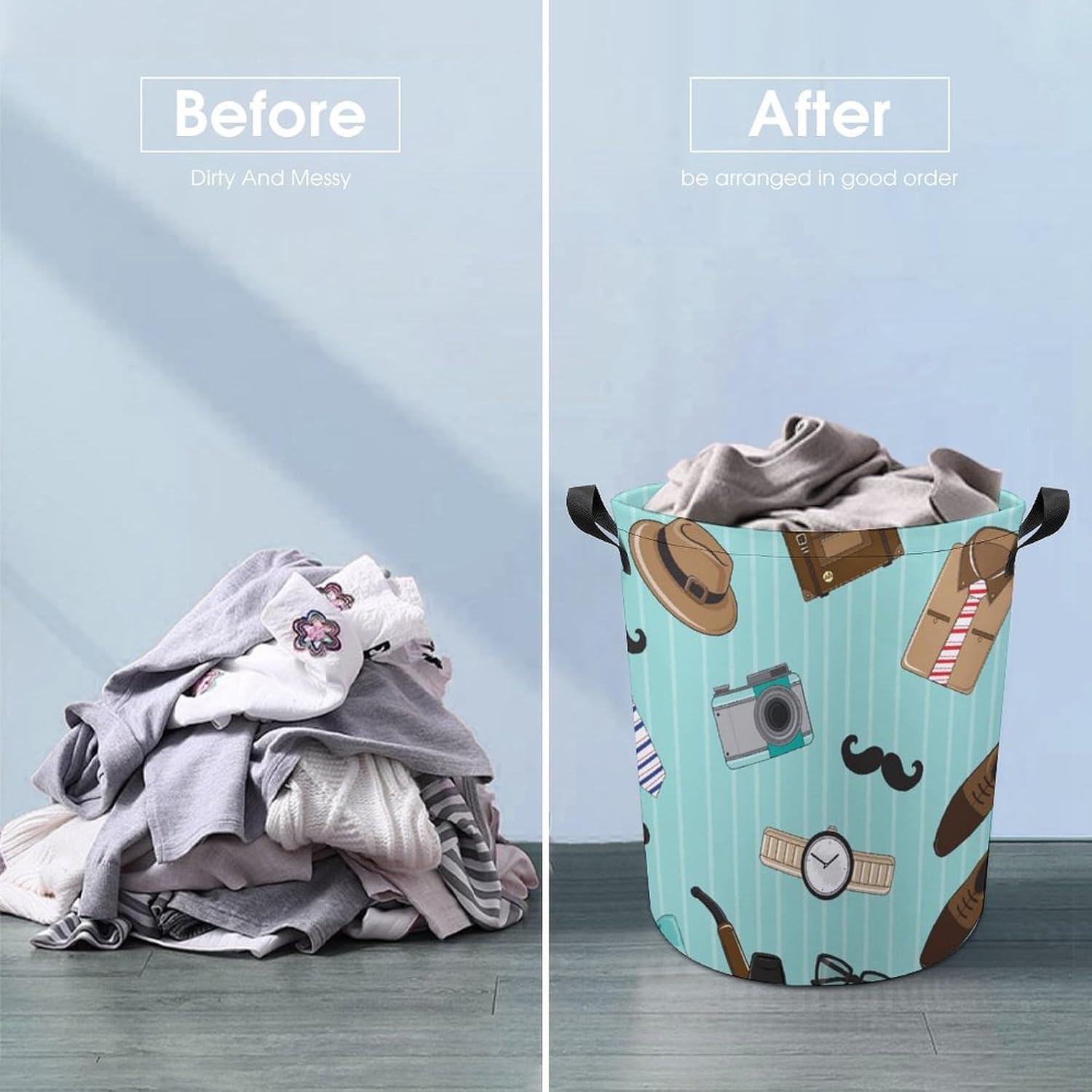 Durable Fathers Day Waterproof Mens Laundry Hamper