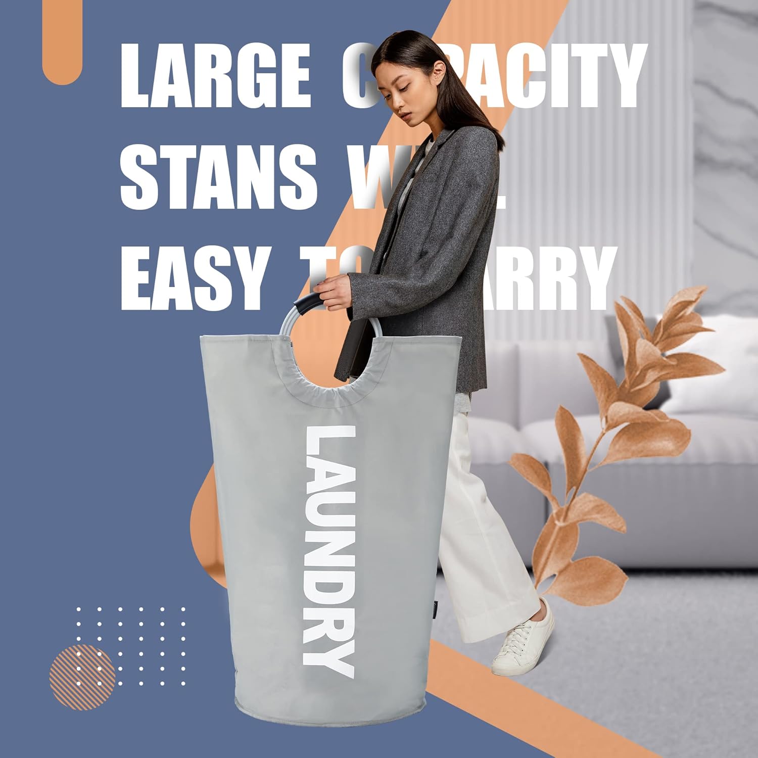 Caroeas XX-Large 115L Laundry Basket - 7 Colors