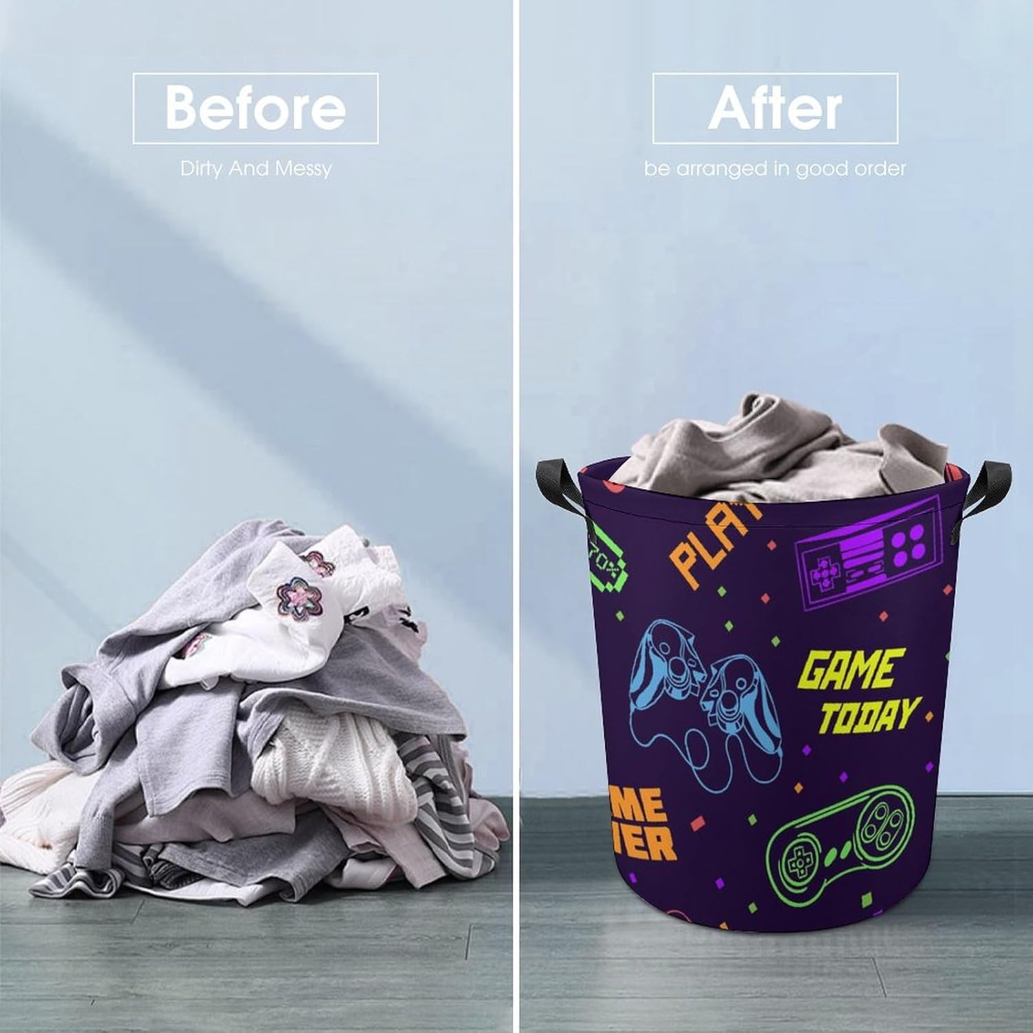 Game Seamoose Patterned Storage Basket for Kids and Adults