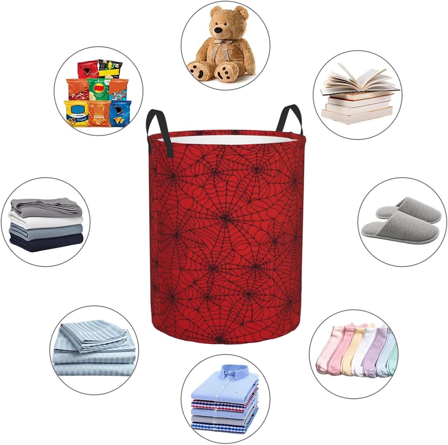 Red Spider Web Multi-functional Laundry Basket