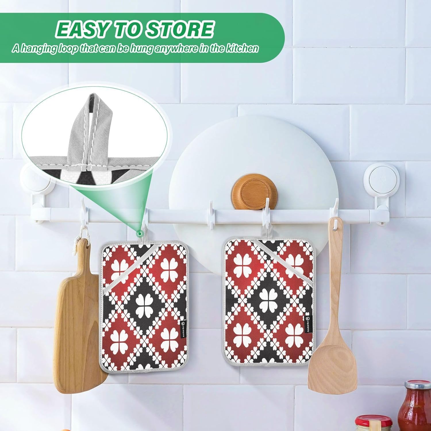 Shamrock Clover Potholder Set