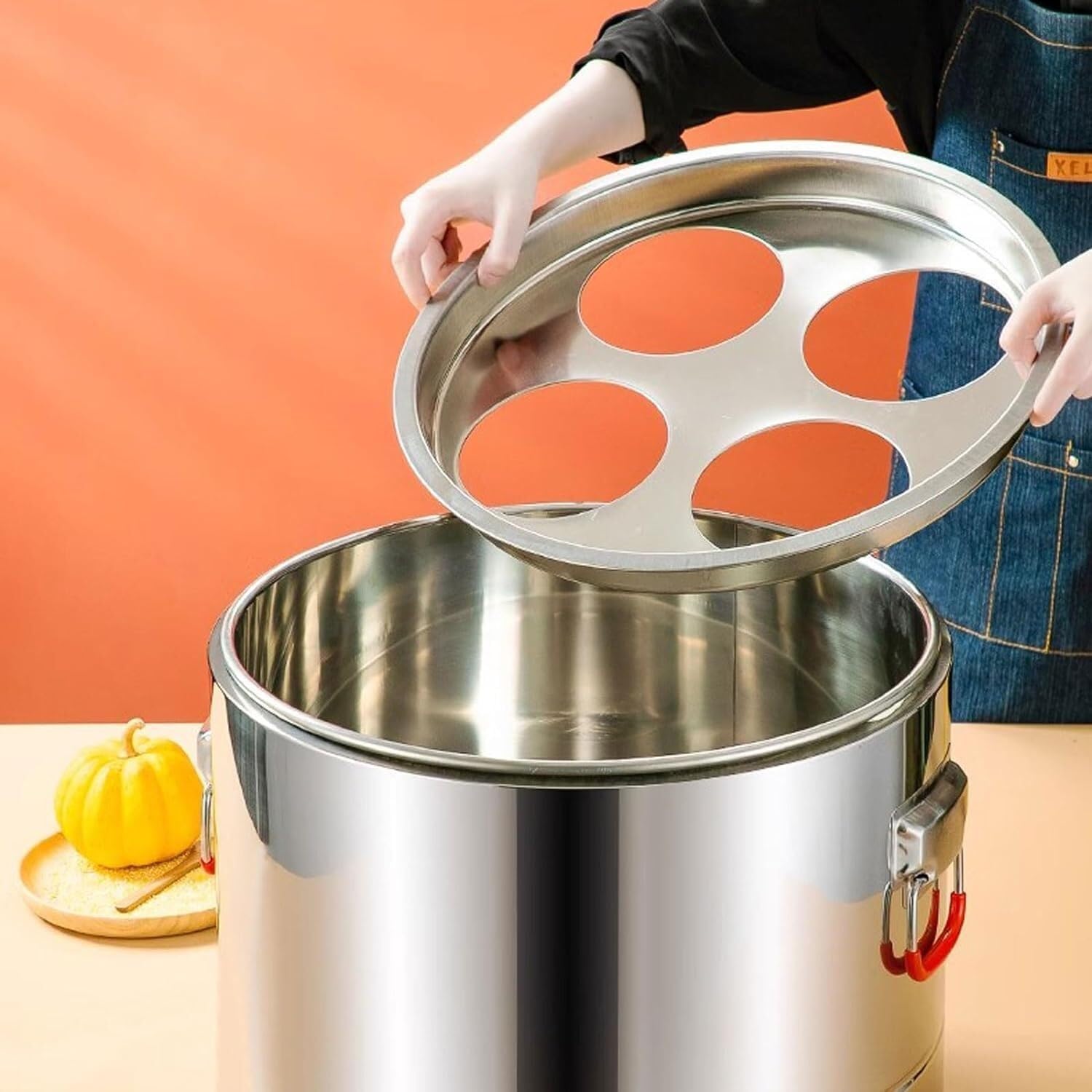 High-Quality Commercial Pasta Pot - Stainless Steel Strainer Insert Durable Versatile