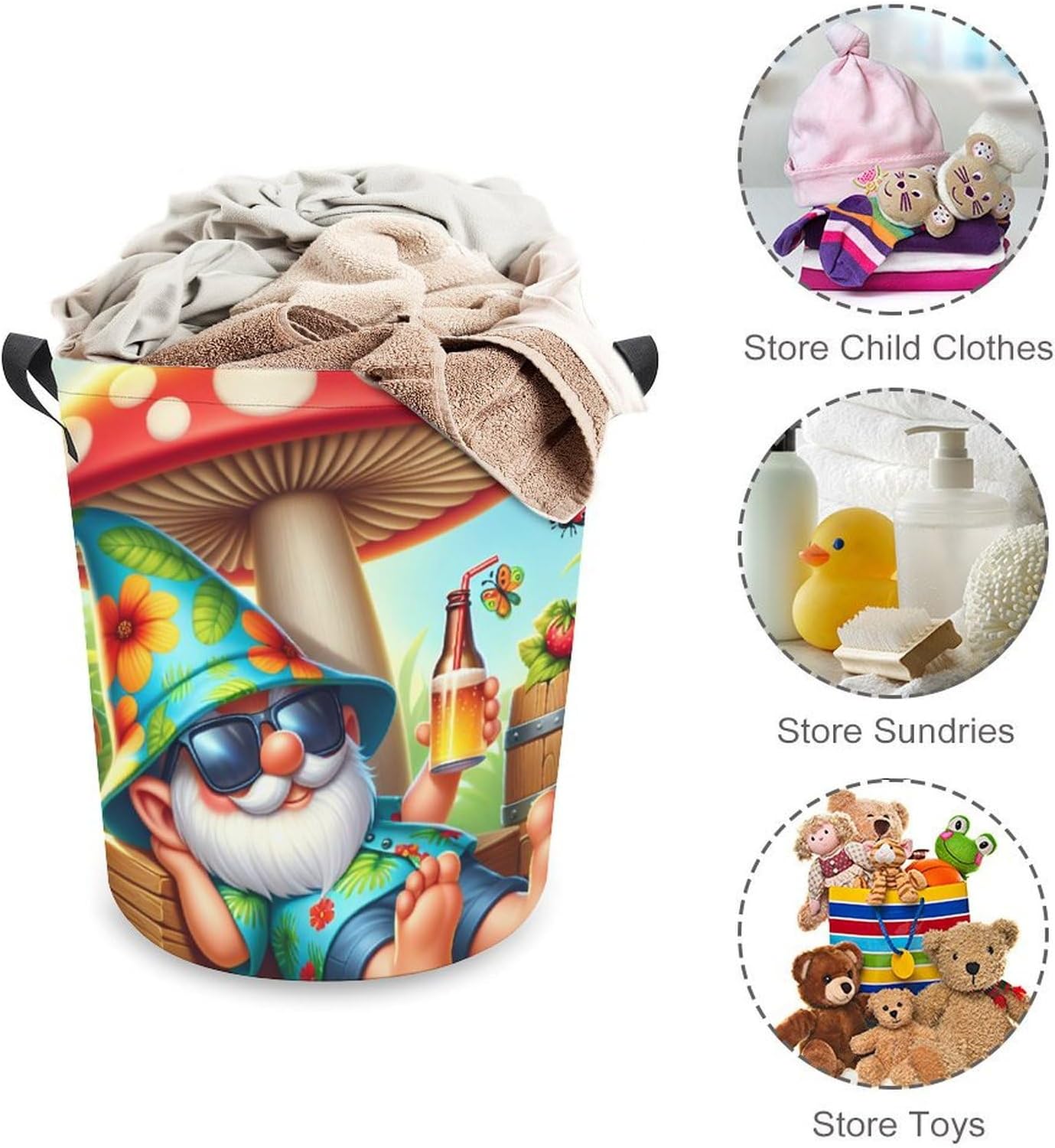 Meiko Cartoon Gnome Laundry Basket laundry hamper