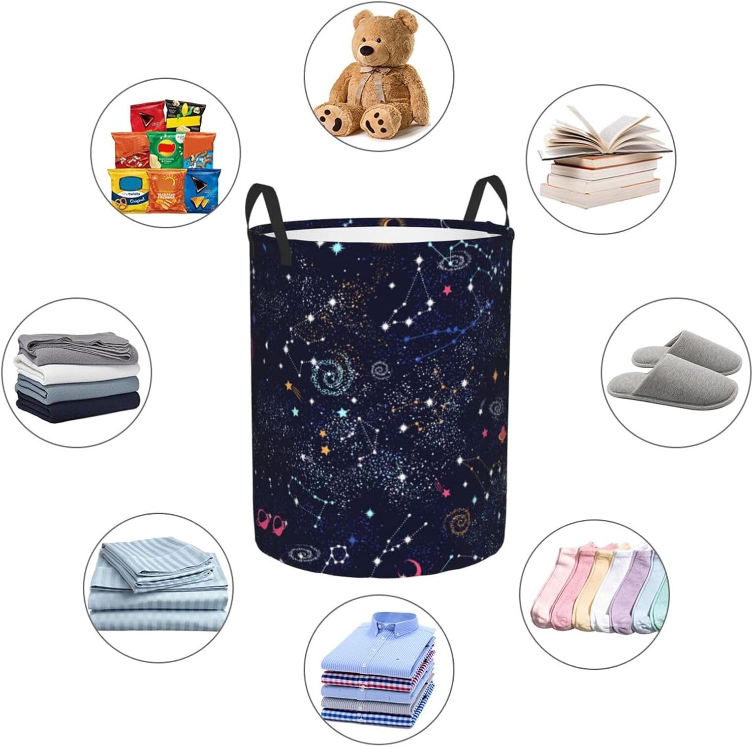 Sturdy Waterproof Laundry Basket for Bathroom Kitchen Dorm Storage