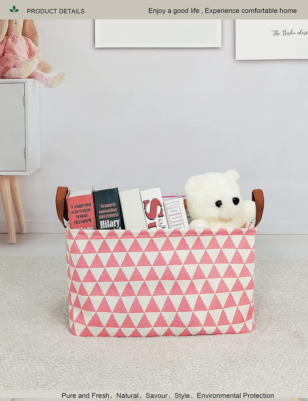 Rectangle Storage Basket Functional Stylish
