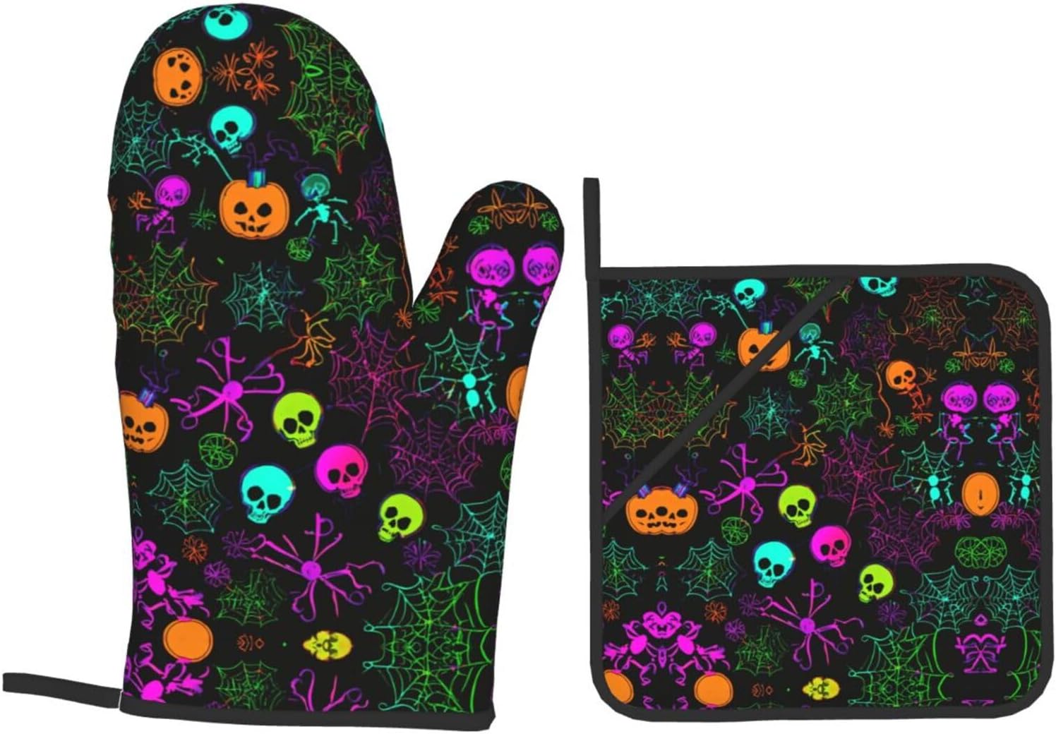 Halloween Oven Mitts Pot Holders Set