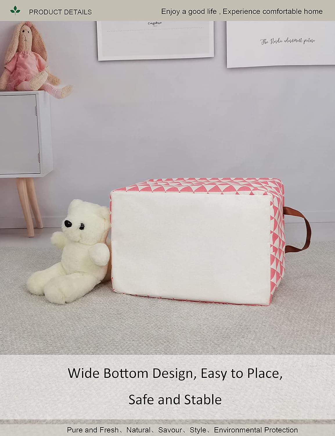 Rectangle Storage Basket Functional Stylish