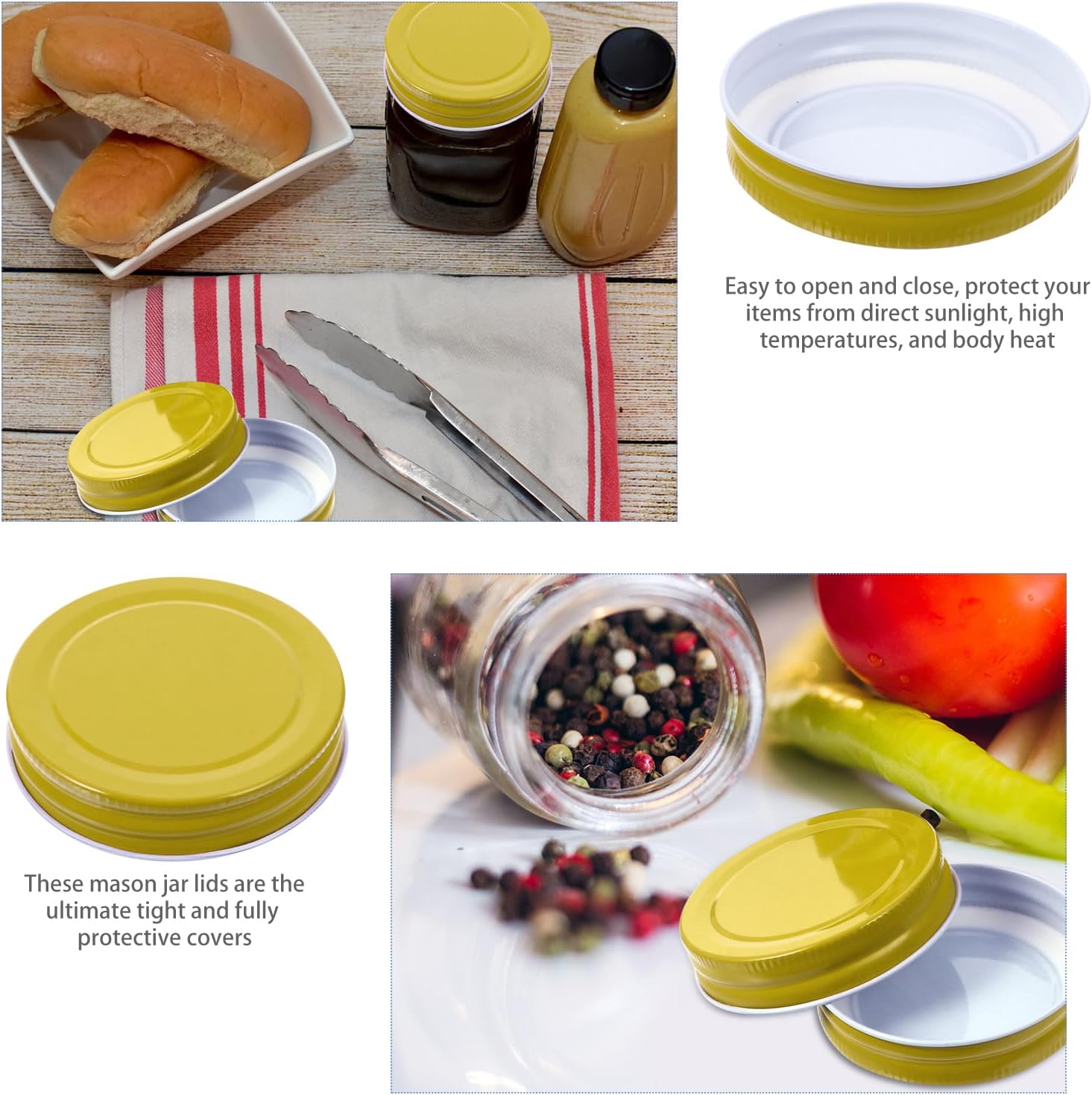 12pcs Tinplate Jar Lids for Canning Storage