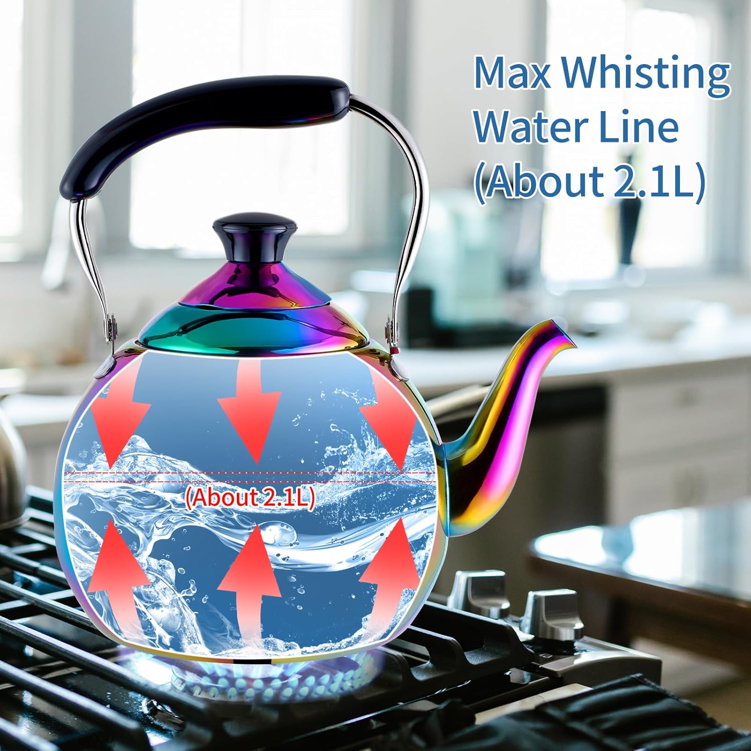 Appetizing whistle durable steel perfect tea kettle