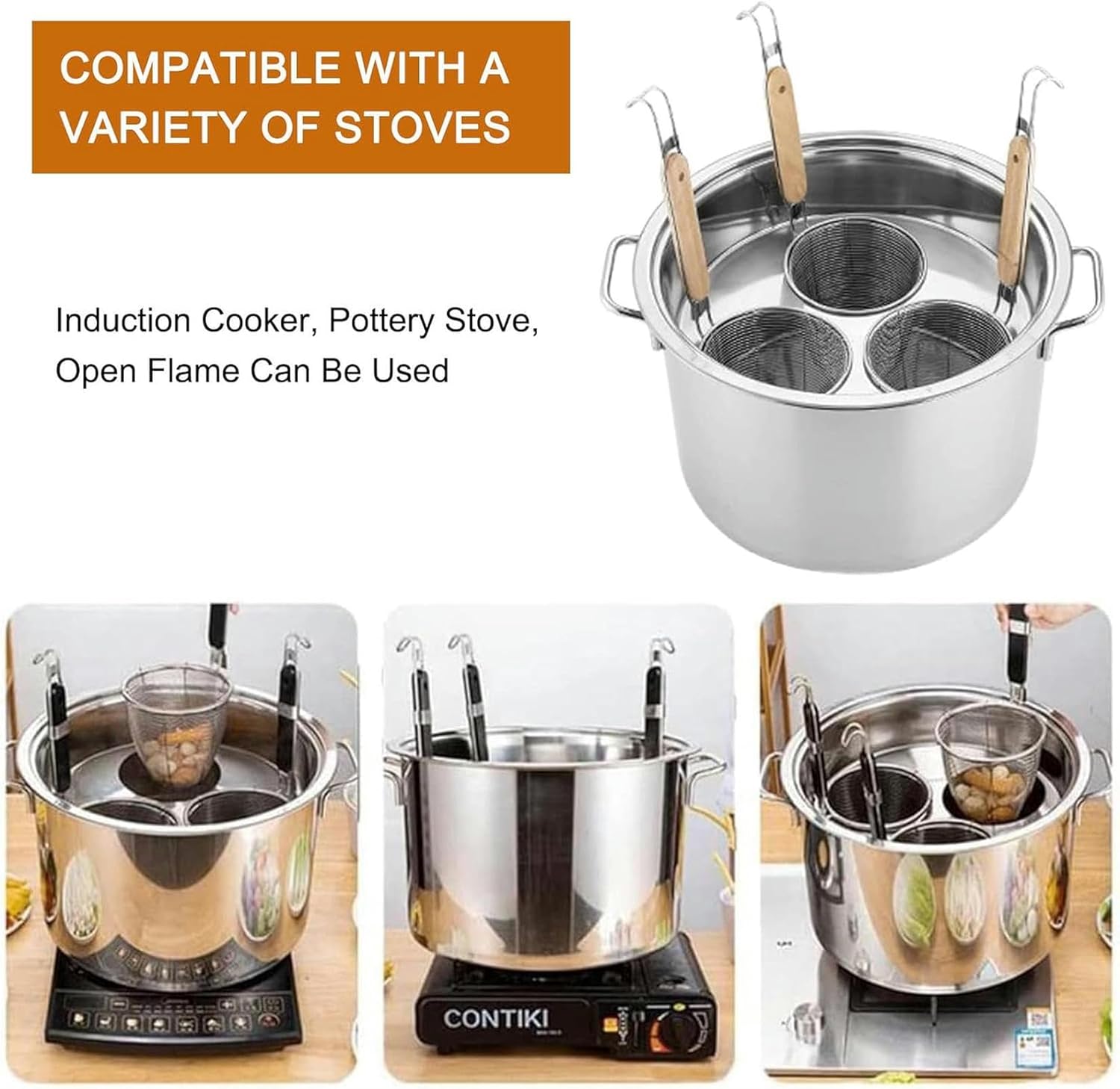 UNbit 201 Stainless Steel Pasta Cooker Insert Set