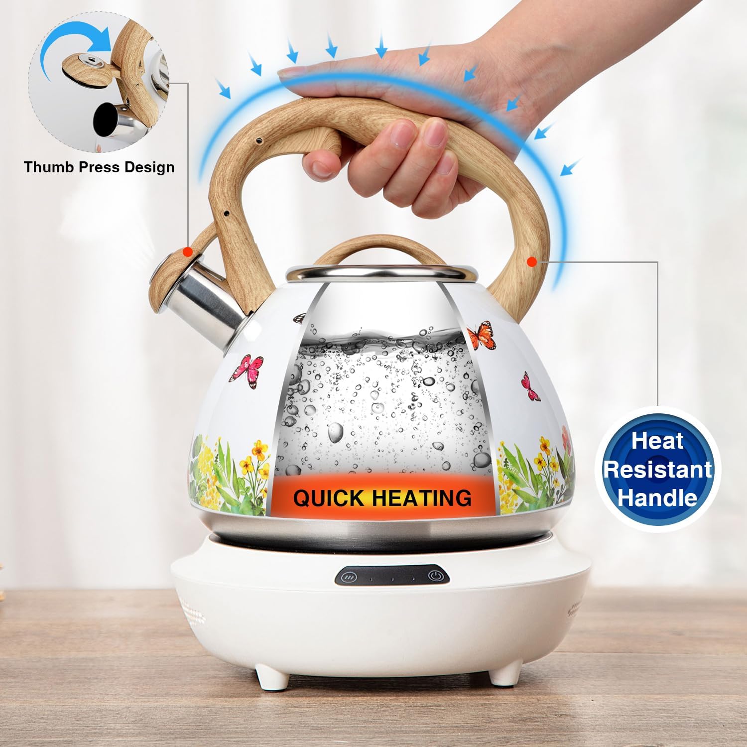 Toptier 27-Quart Tea Kettle with Whistle