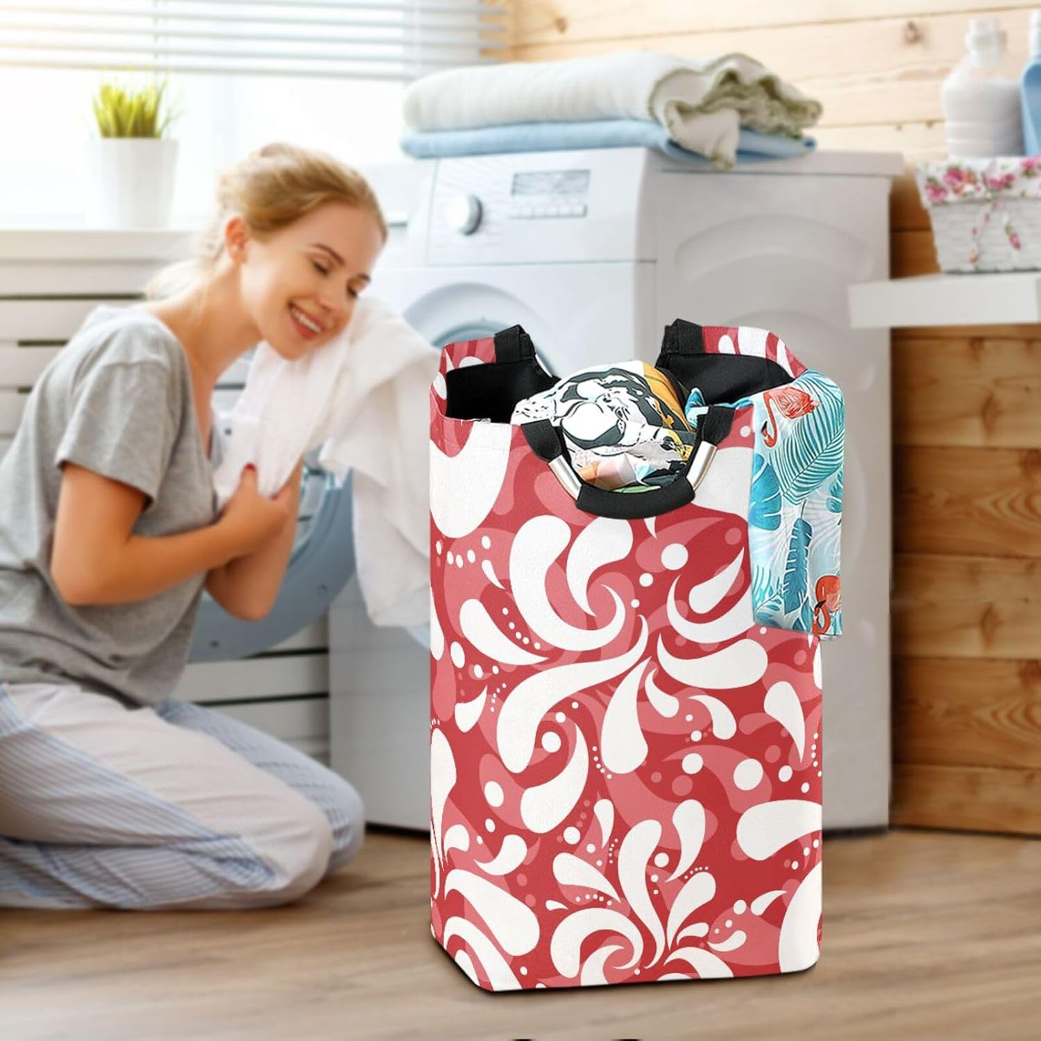 Retro Oriental FOLDABLE Laundry Hamper for Nursery Storage