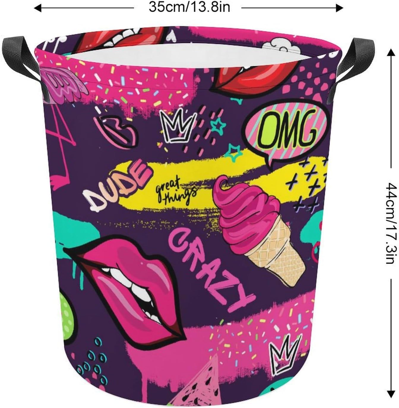Cool Lips Ice Cream Laundry Hamper - Easy Storage Solution