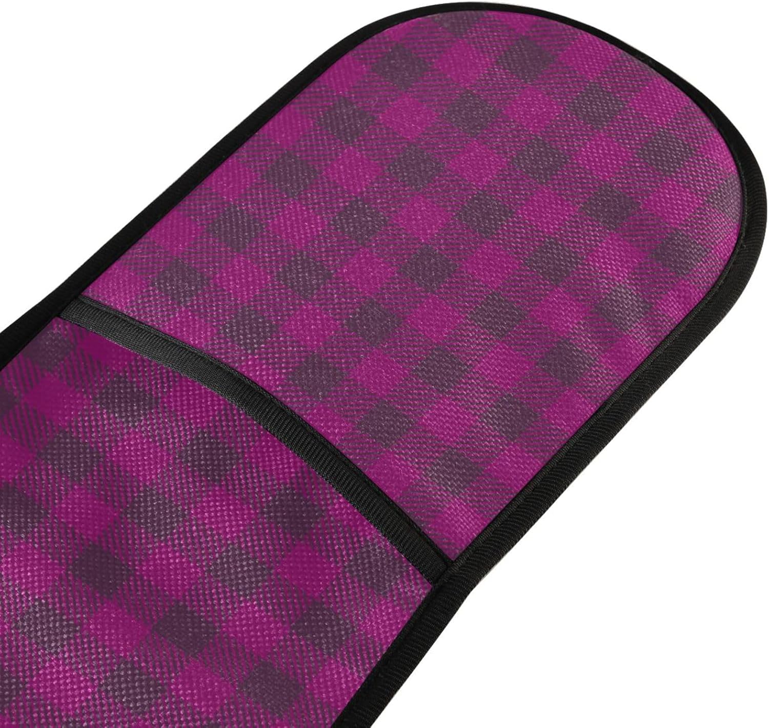 Violet Buffalo Plaid Halloween Oven Mitts Extra Long Soft and Non-Slip