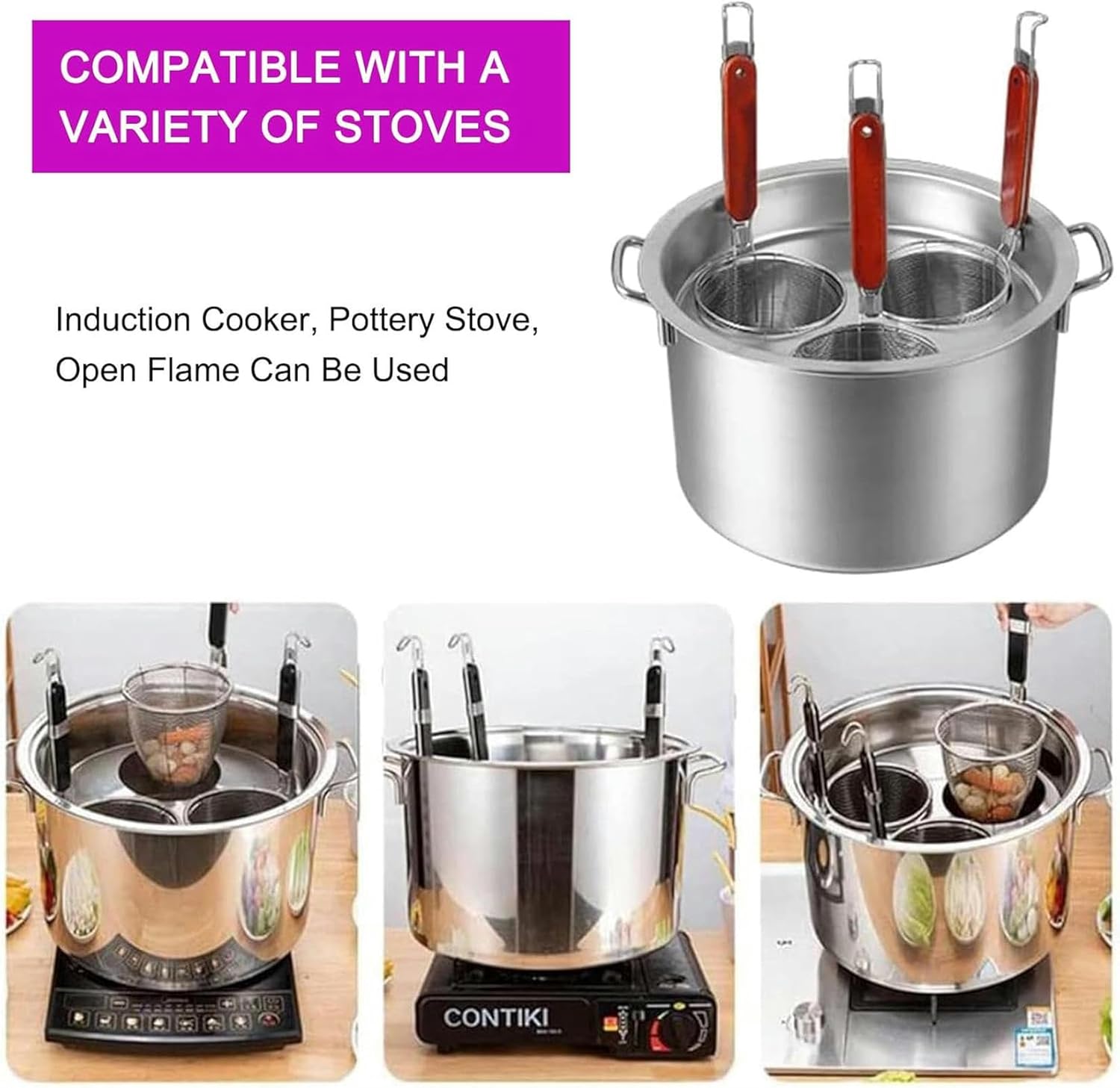 Stainless Steel Commercial Stock Pot Set with Pasta Insert