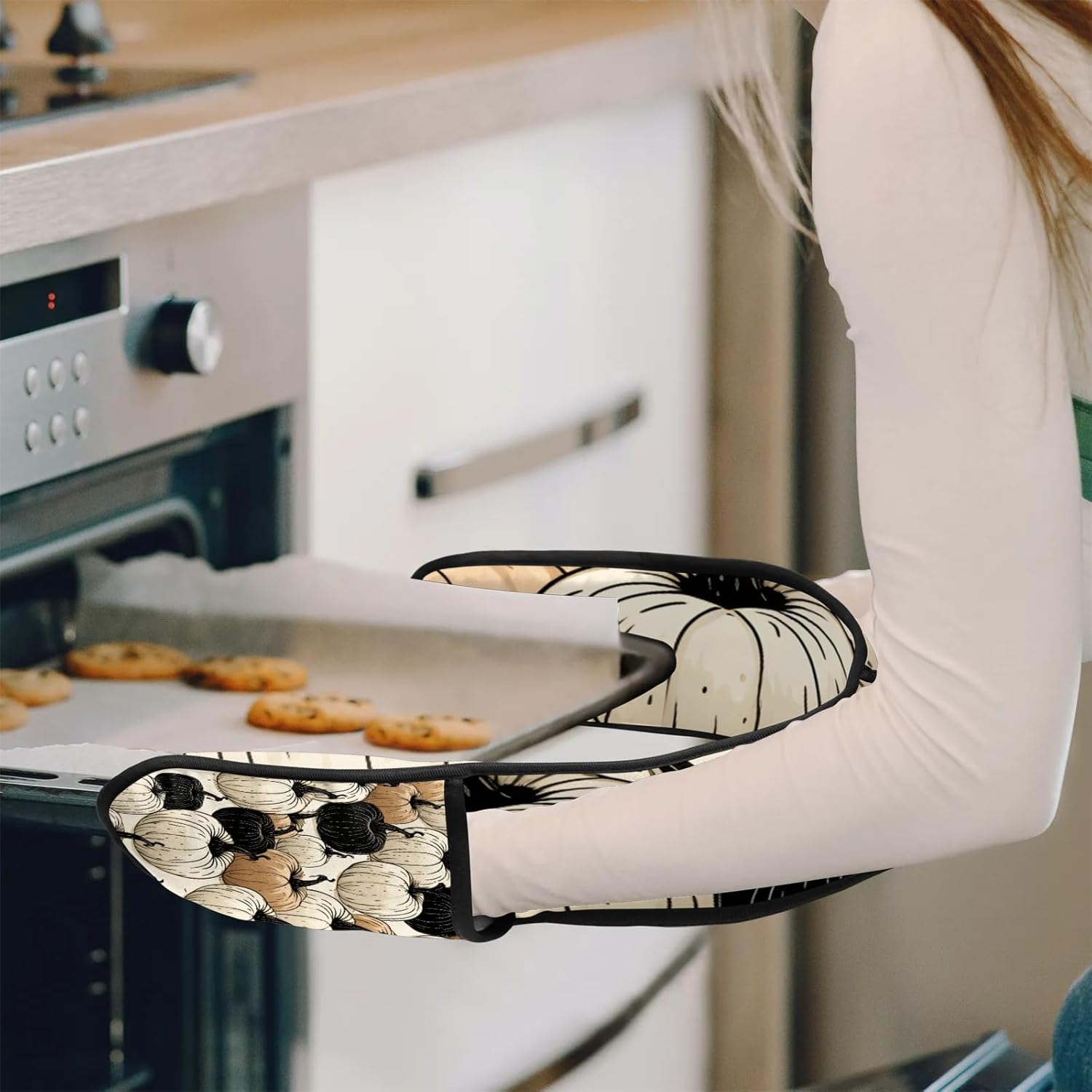 Premium Halloween Double Oven Gloves for Cooking Baking
