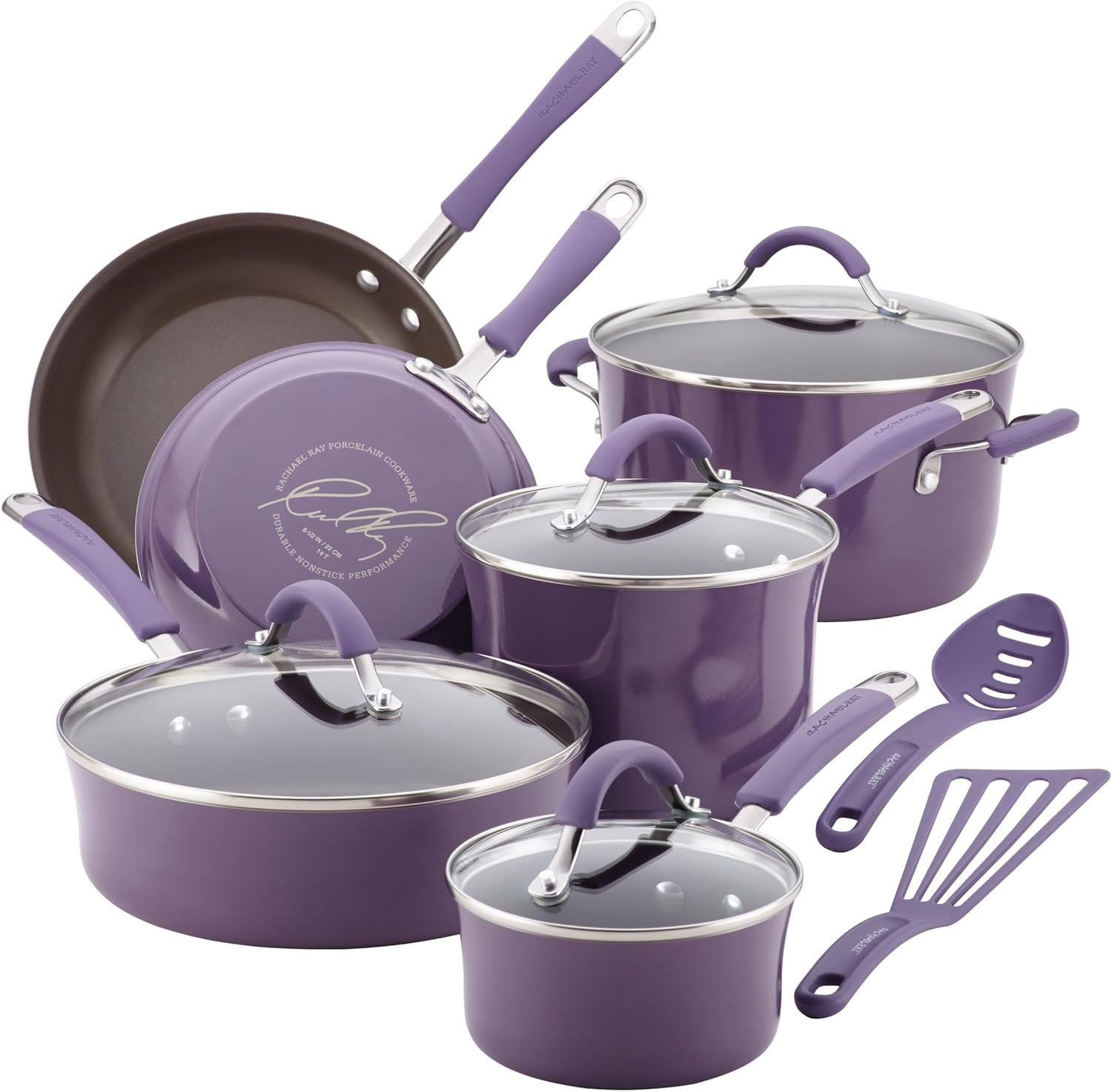 Rachael Ray Cucina Nonstick Cookware Set Lavender Purple