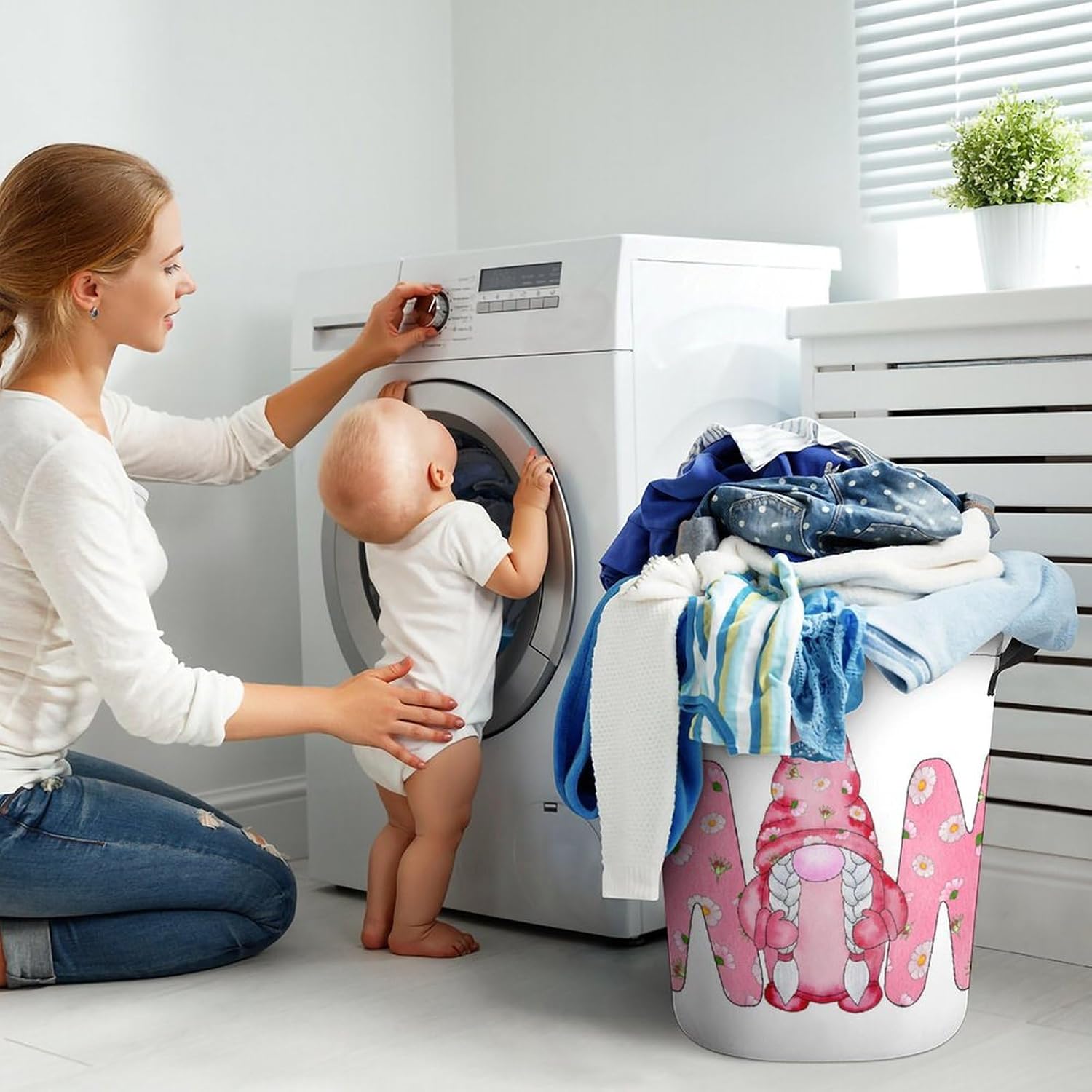 Cozy Gnome Laundry Hamper for Families