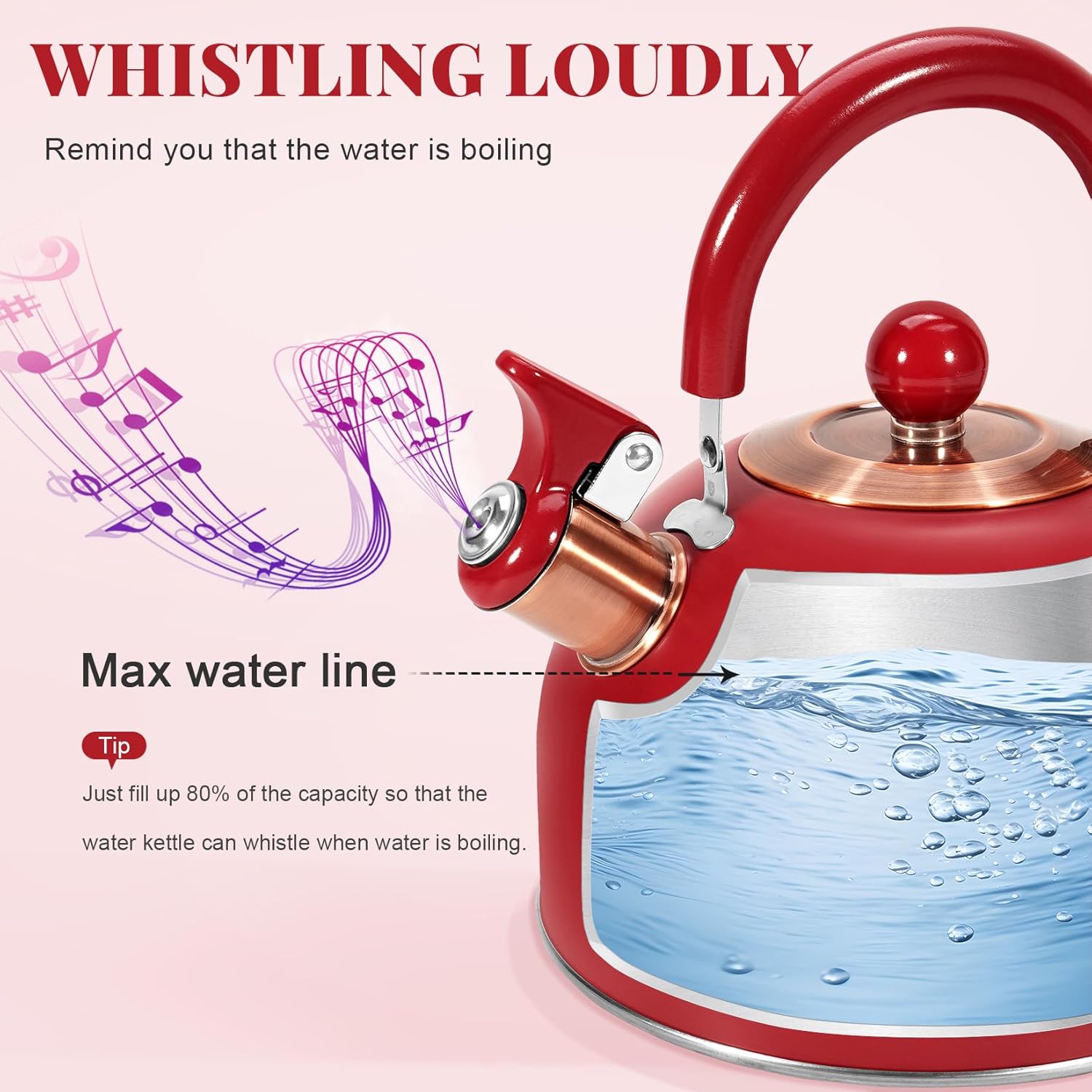 LARGE CAPACITY 85OZ26QT STEMLESS STEAK KETTLE