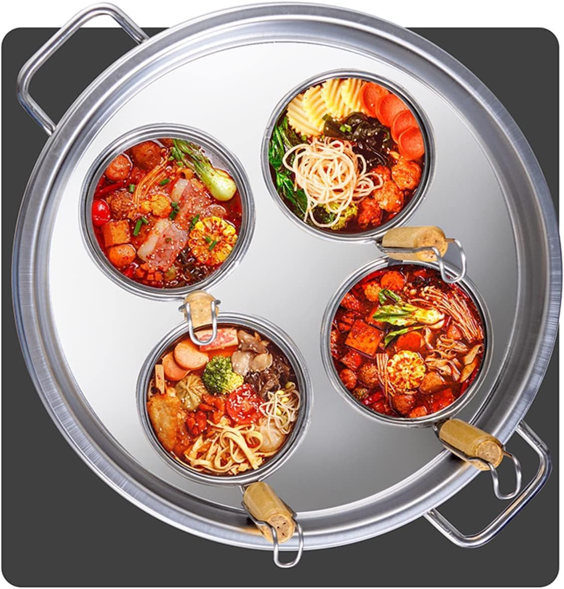 Sturdy Stainless Steel Multifunctional Pasta Cooker with Divider Colander